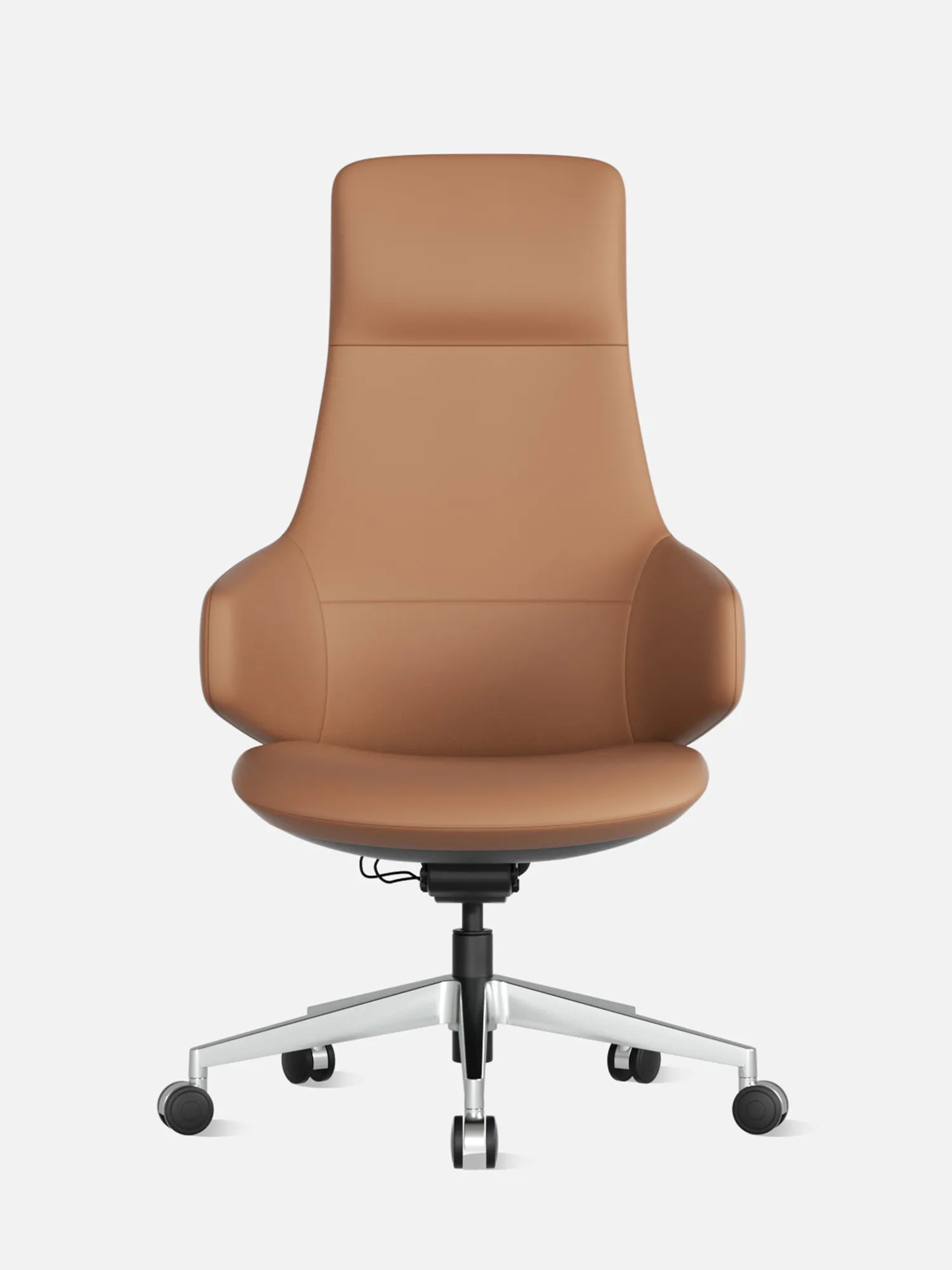 Natia Leather Office Chair with Wraparound Lumbar