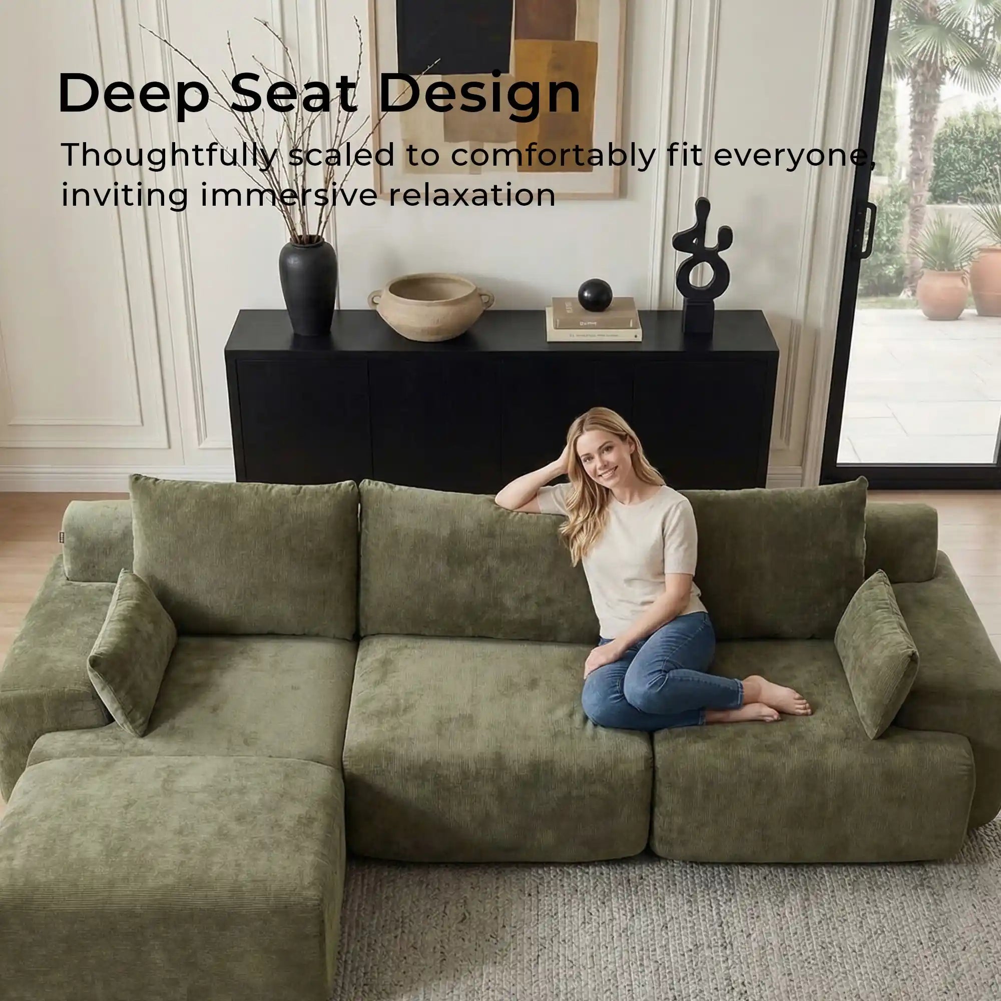 Zeus Modular Sectional Compressed Sofa