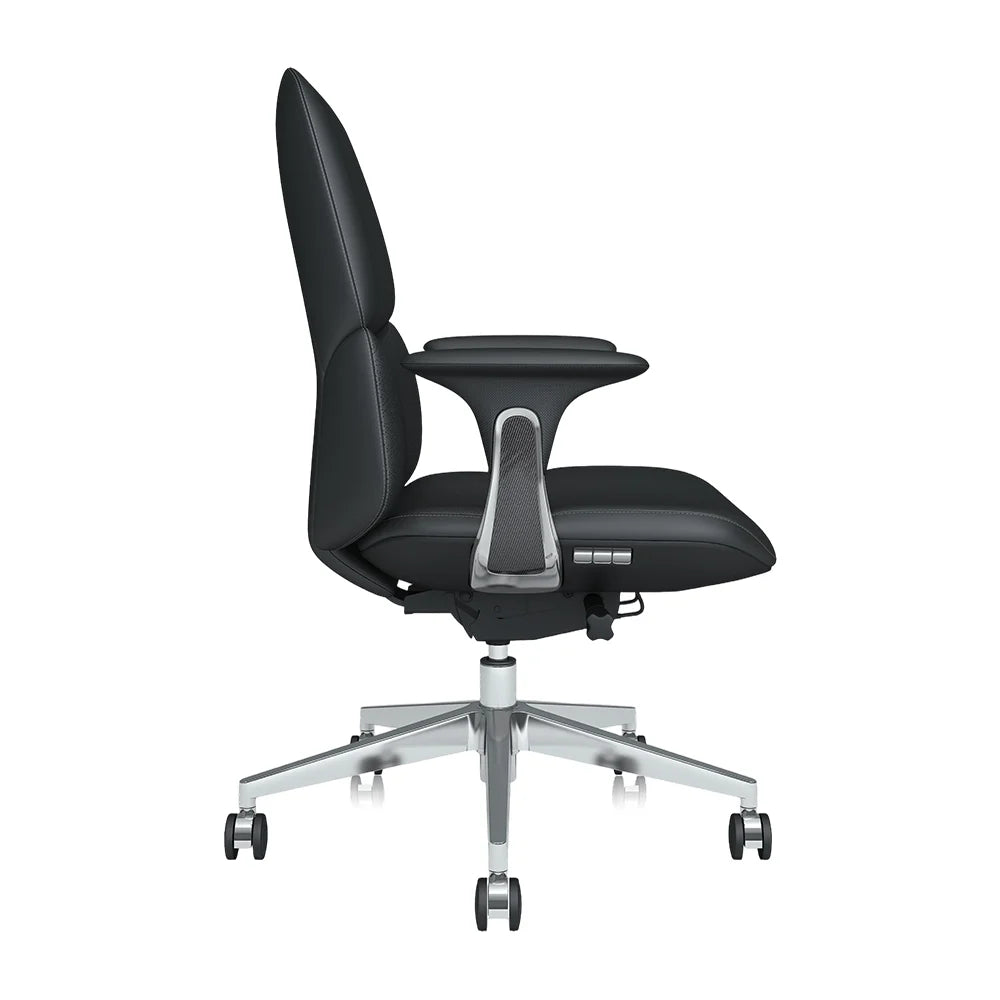Nyla Mid-Back Leather Chair with Easy Adjustment
