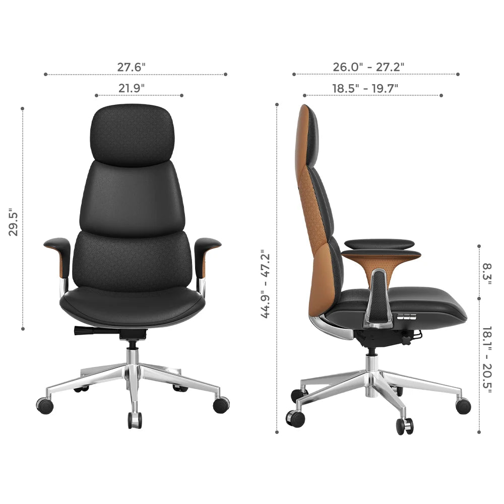 Nyla Leather Chair with Easy Adjustment