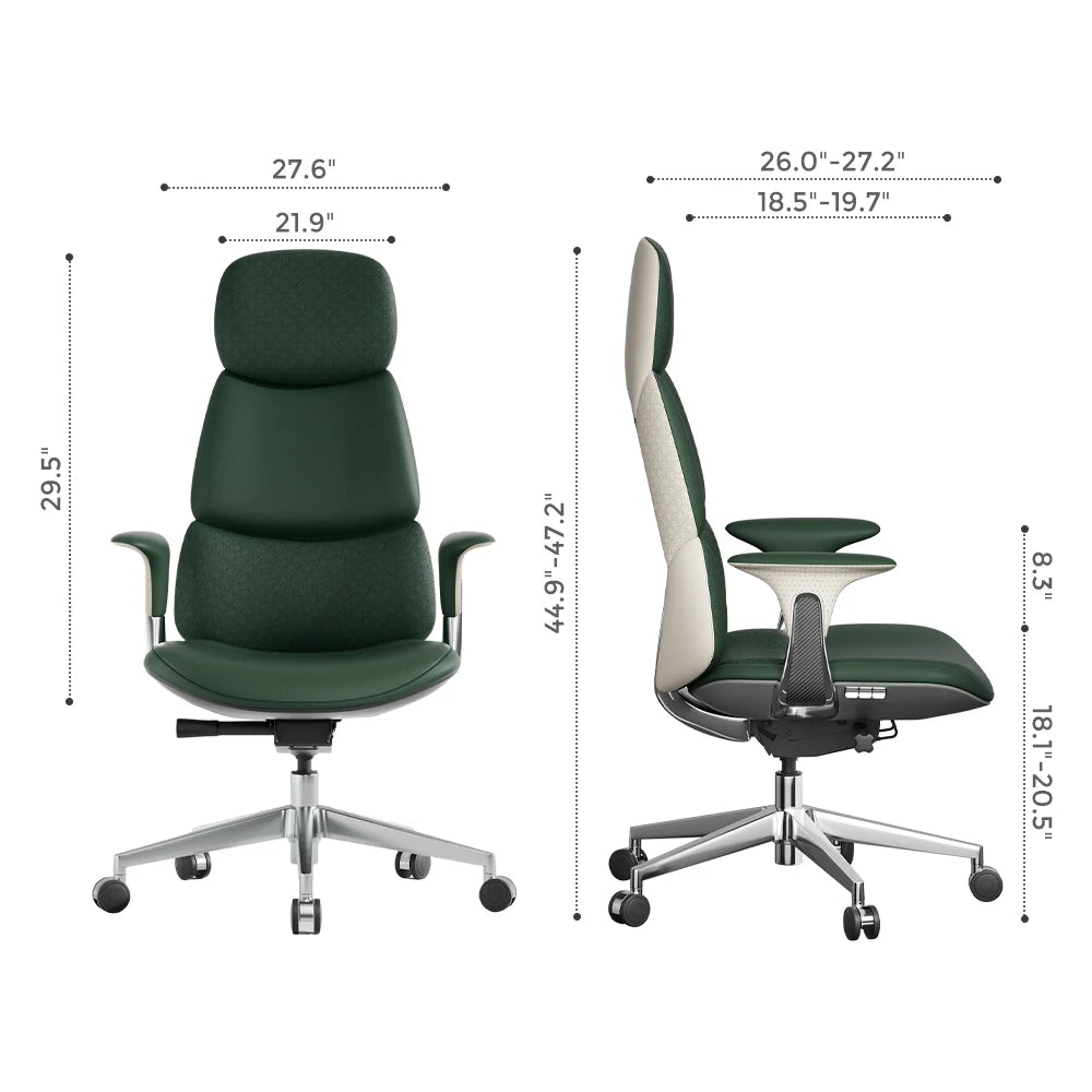 Nyla Leather Chair with Easy Adjustment