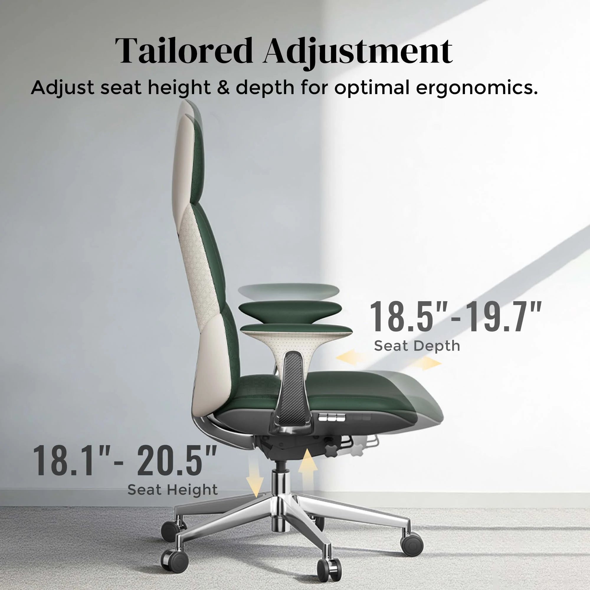 Nyla Leather Chair with Easy Adjustment