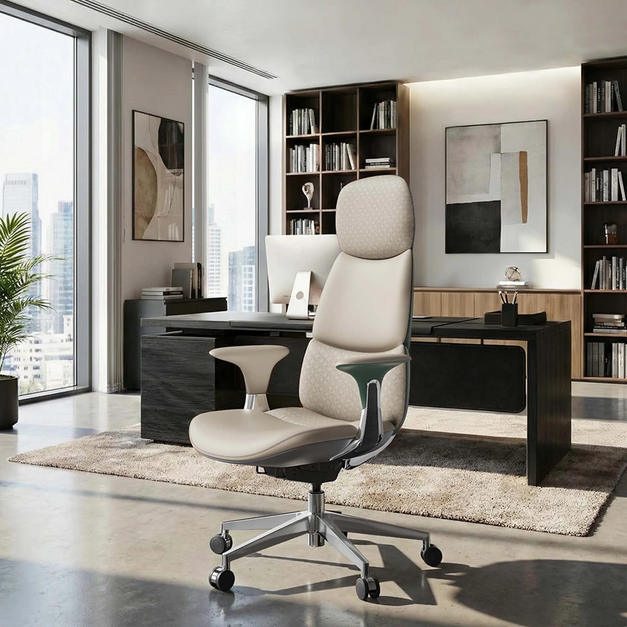 Nyla Leather Chair with Easy Adjustment