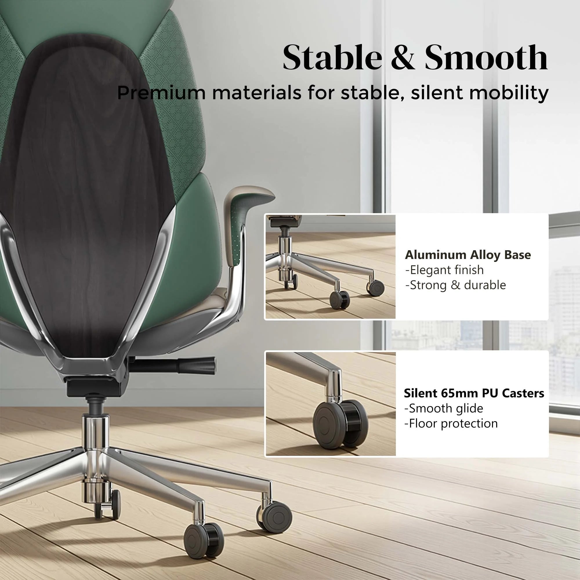 Nyla Leather Chair with Easy Adjustment