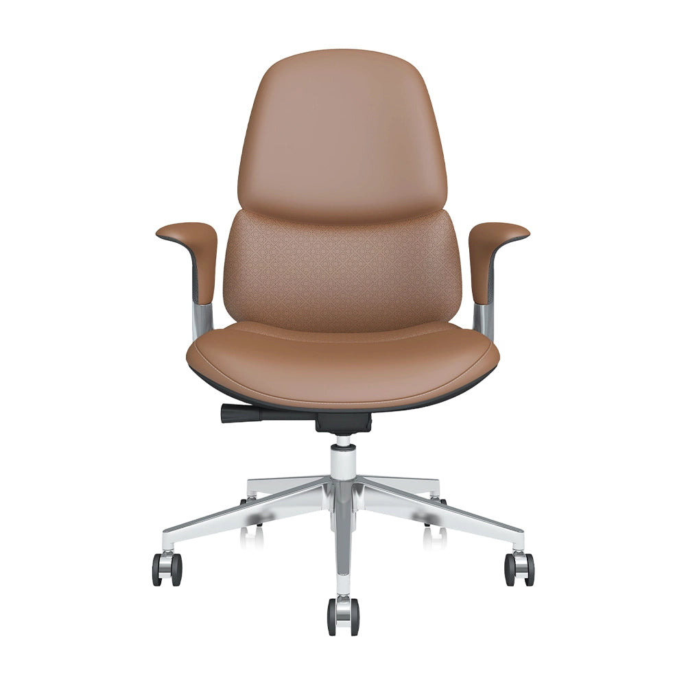 Neris Mid-Back Leather Office Chair with Best Value