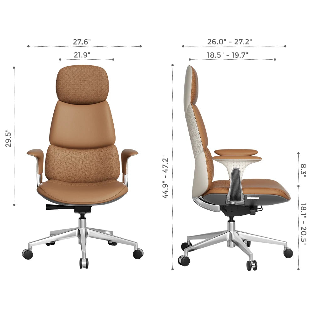 Nyla Leather Chair with Easy Adjustment