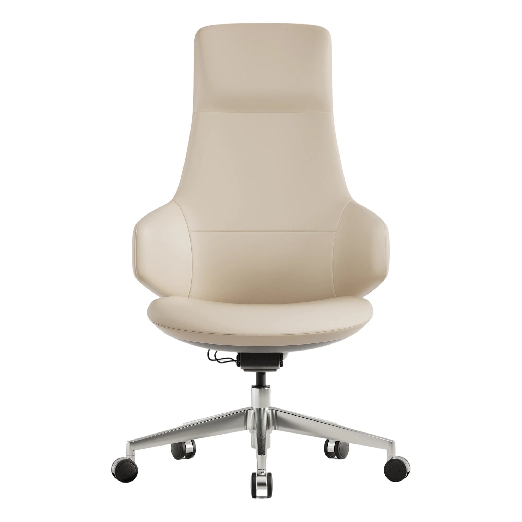 Natia Leather Office Chair with Wraparound Lumbar