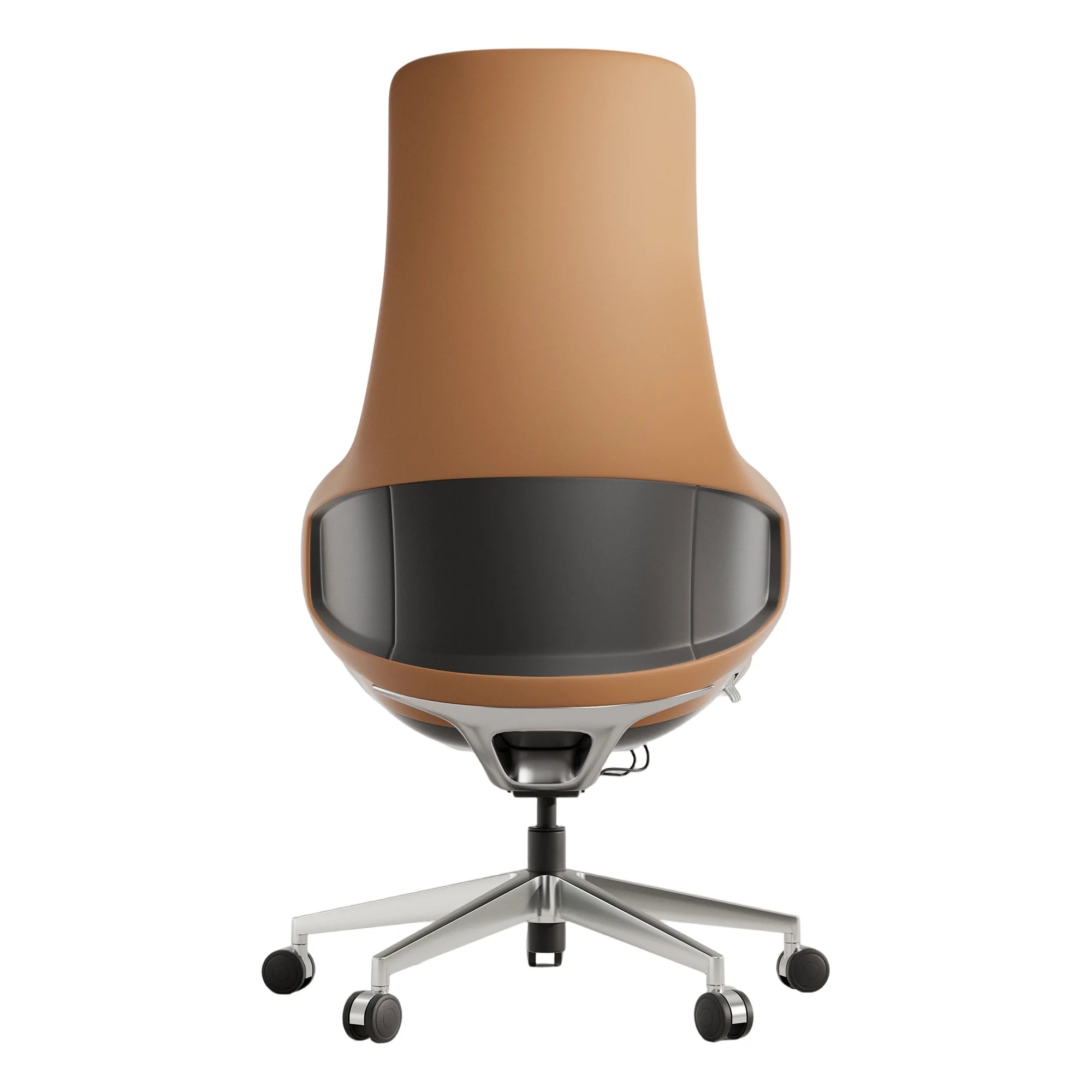 Natia Leather Office Chair with Wraparound Lumbar