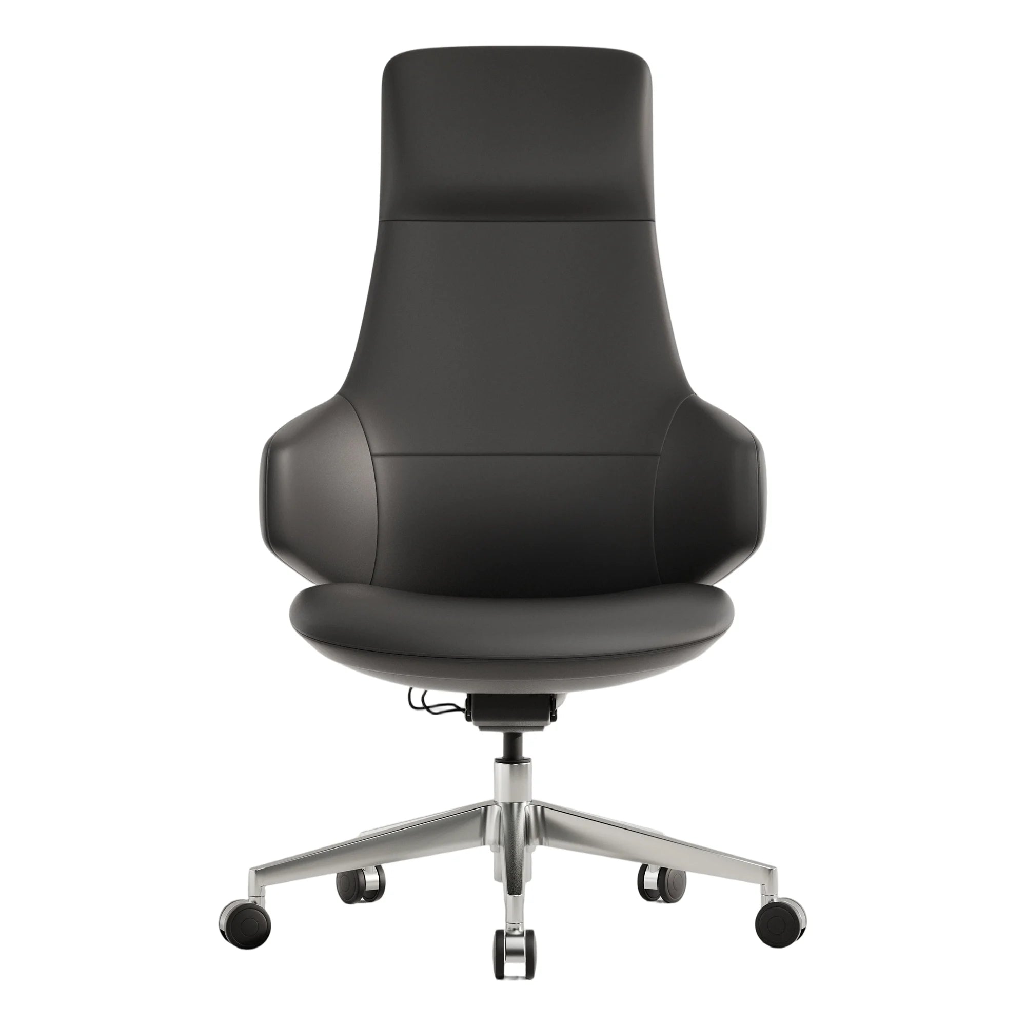 Natia Leather Office Chair with Wraparound Lumbar