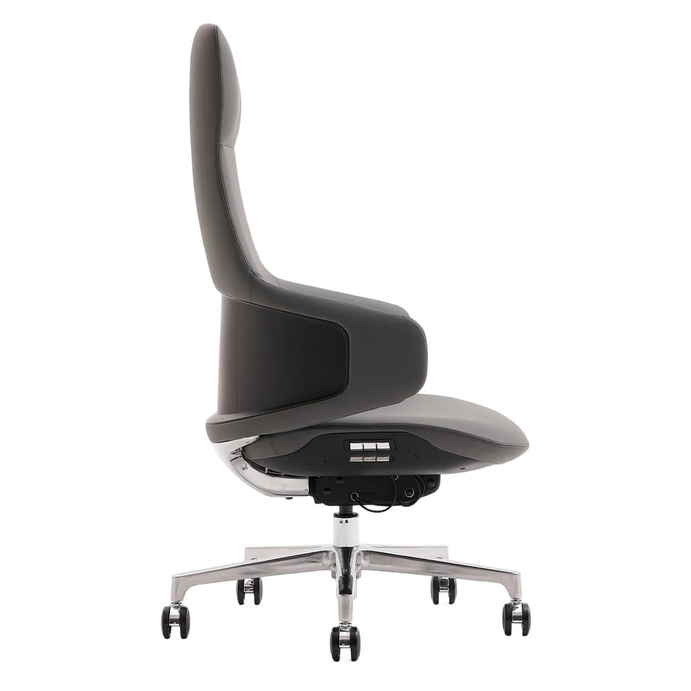 Natia Leather Office Chair with Wraparound Lumbar