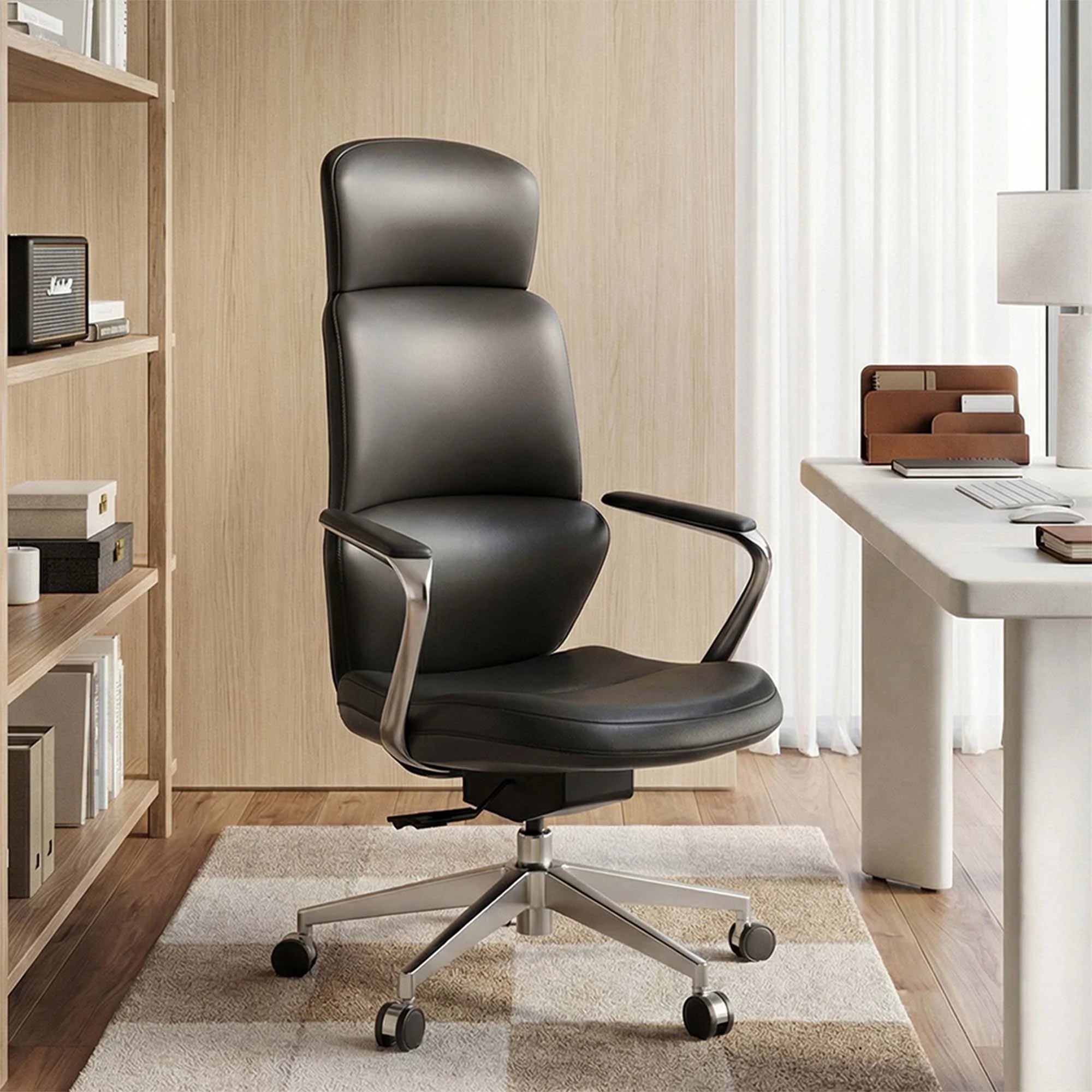 Nolan Leather Chair with Classic Design