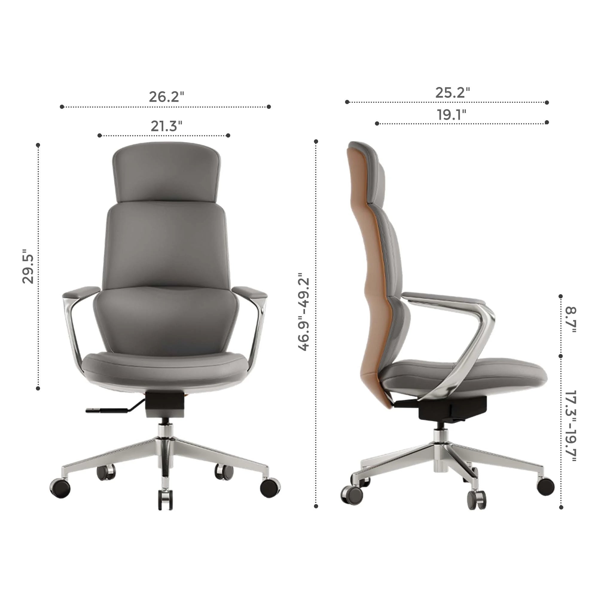 Nolan Leather Chair with Classic Design