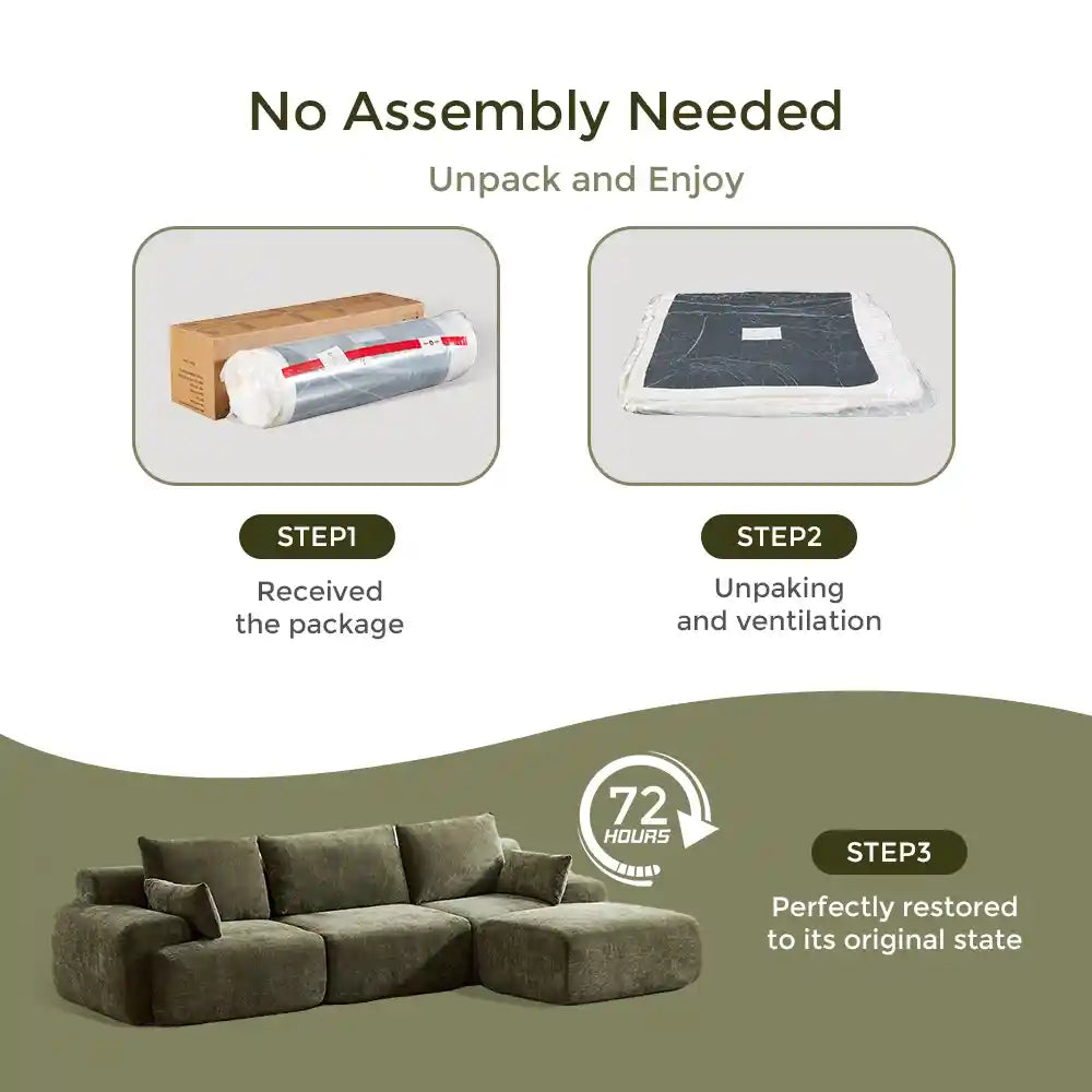 Zeus Modular Sectional Compressed Sofa