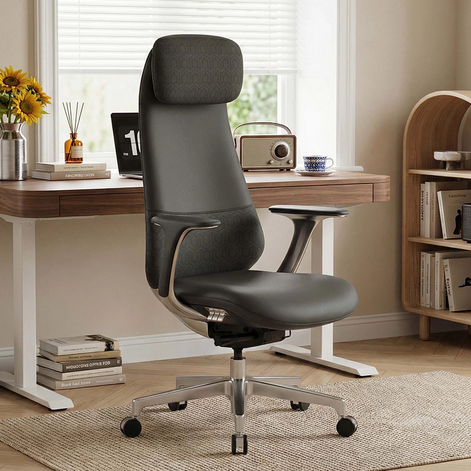 Nyla Leather Chair with Easy Adjustment