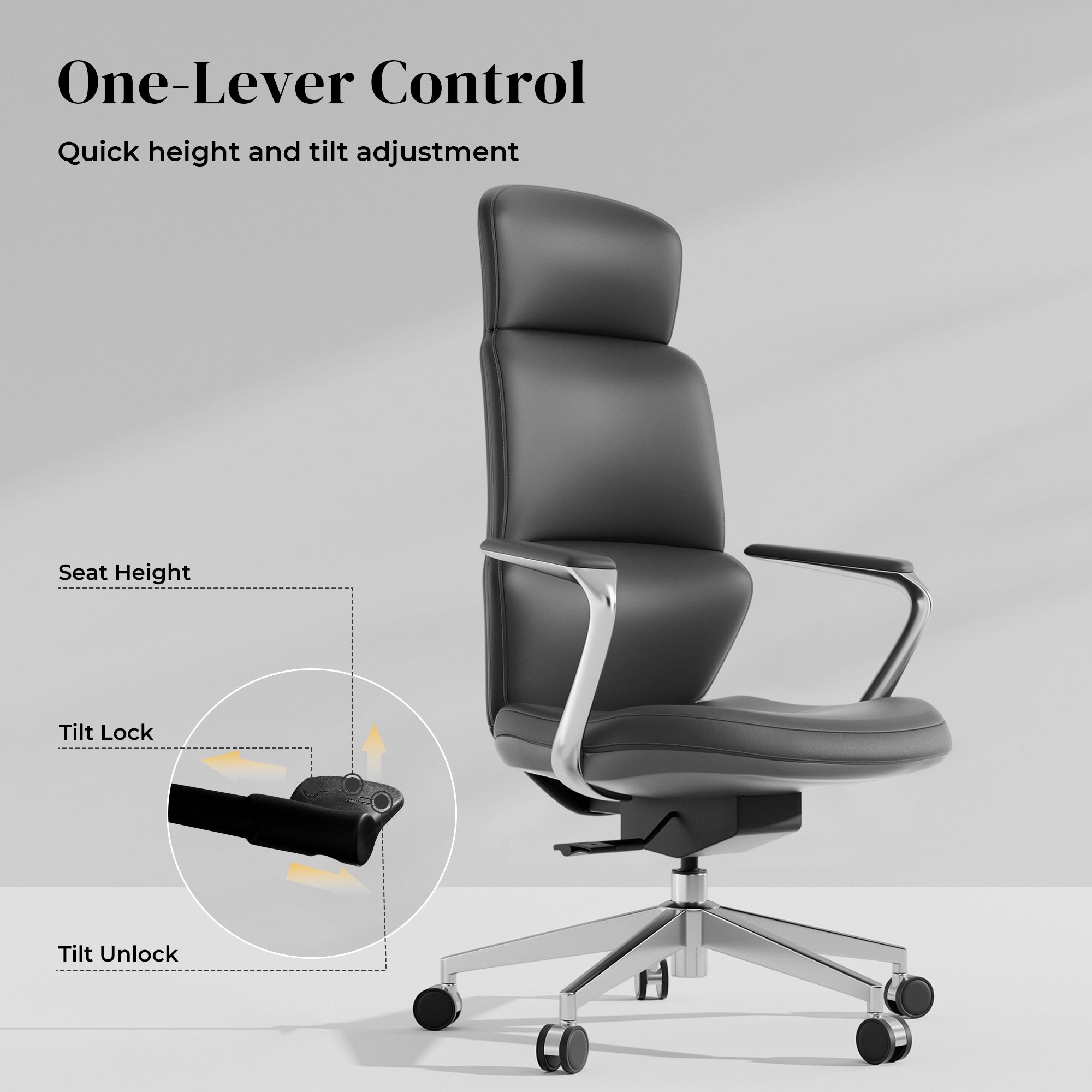 Nolan Leather Chair with Classic Design