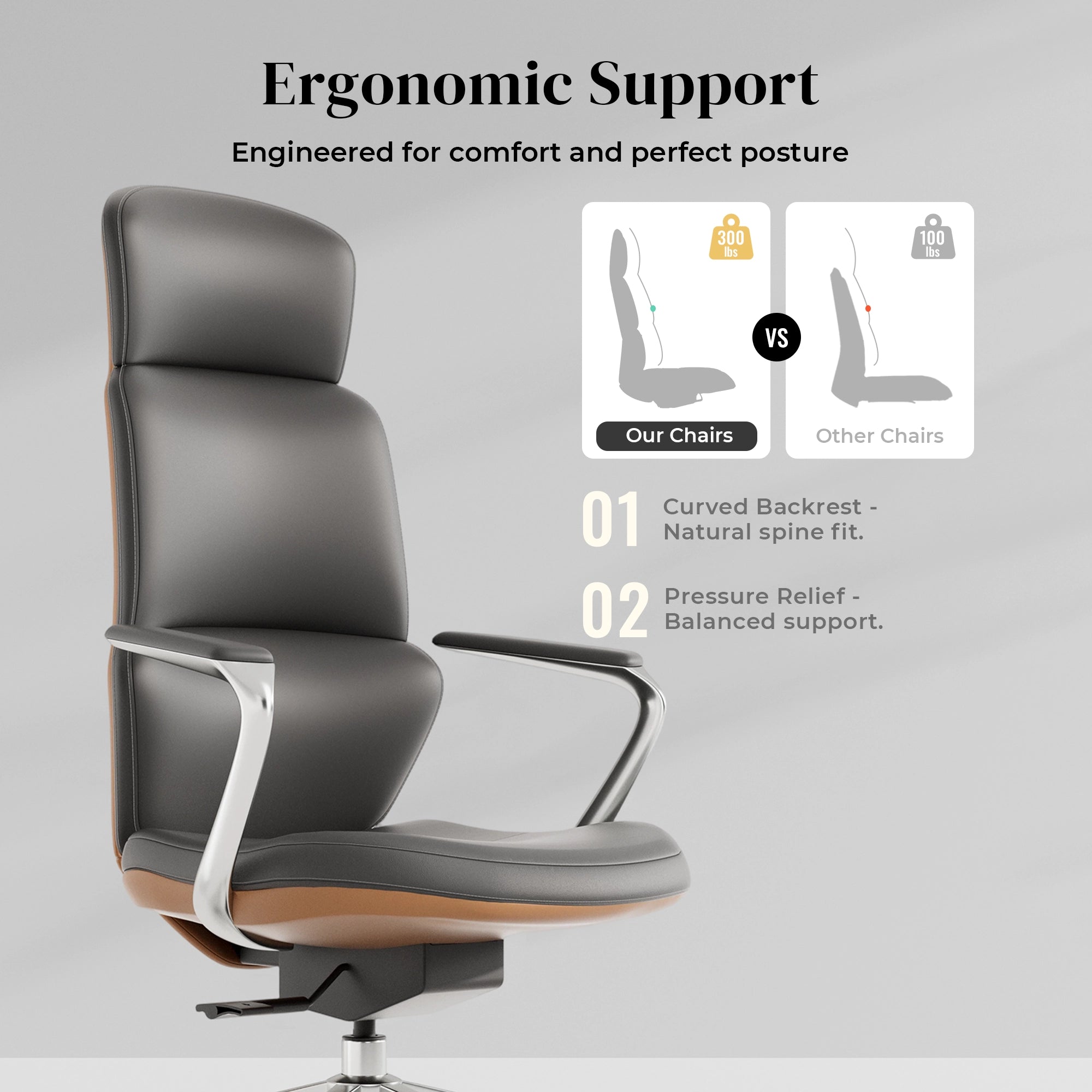 Nolan Leather Chair with Classic Design