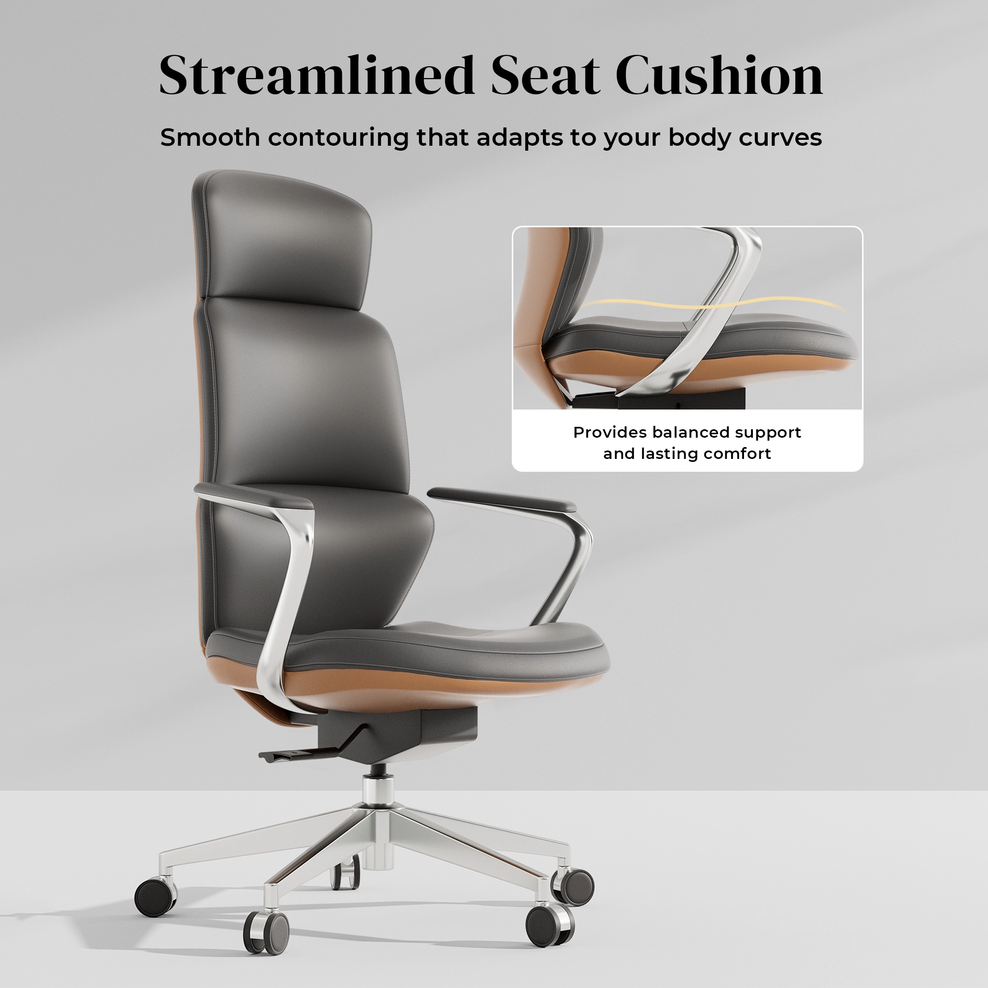 Nolan Leather Chair with Classic Design