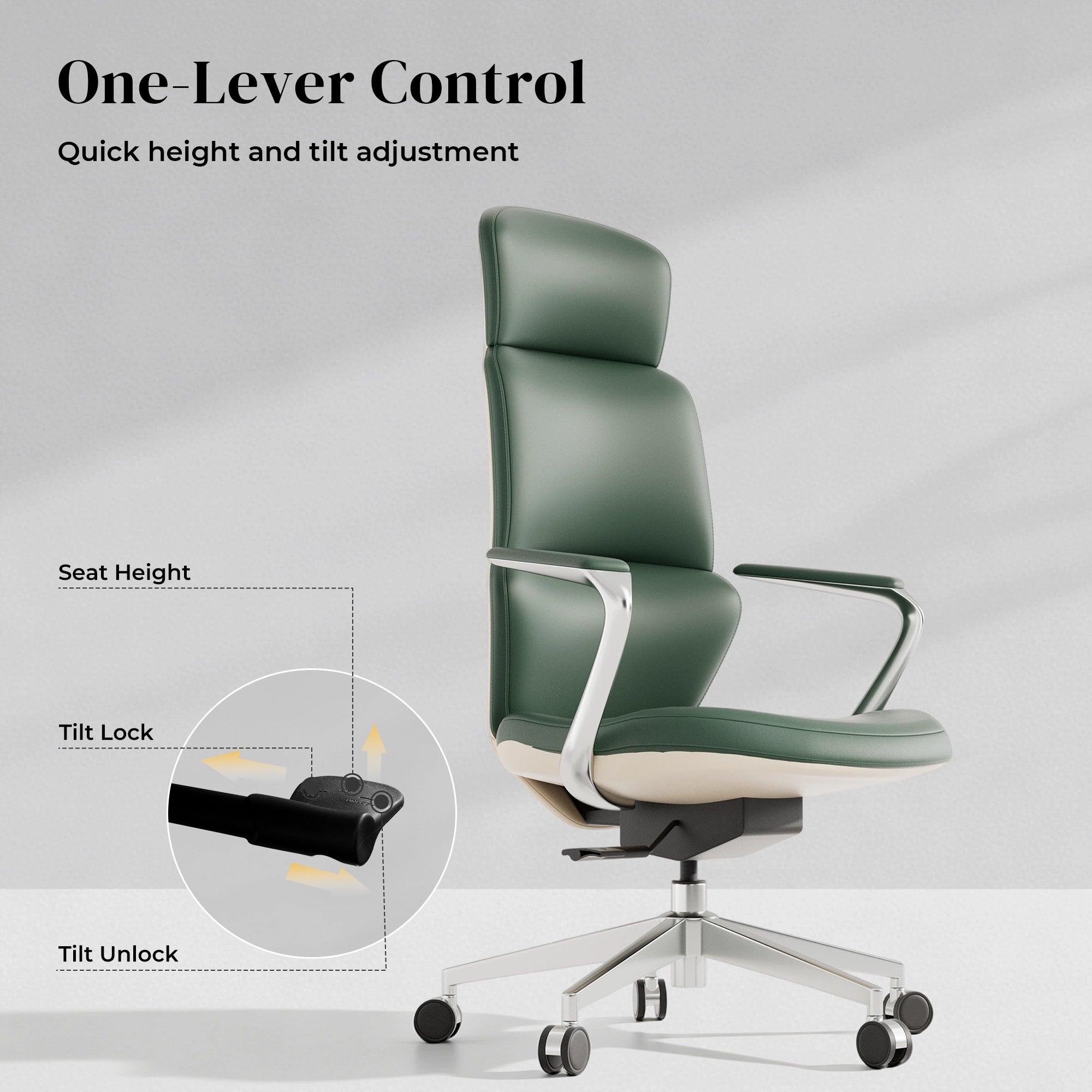 Nolan Leather Chair with Classic Design