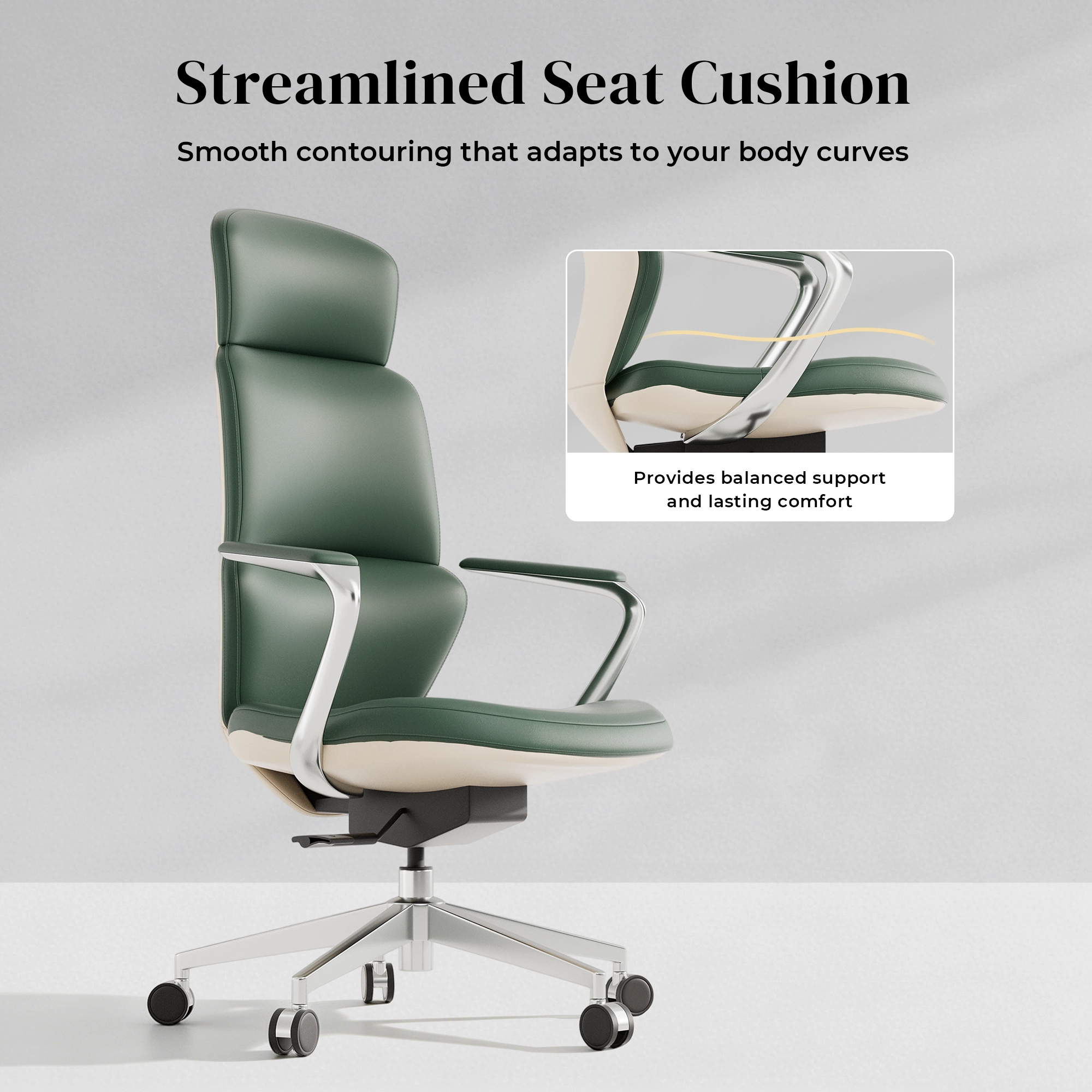 Nolan Leather Chair with Classic Design