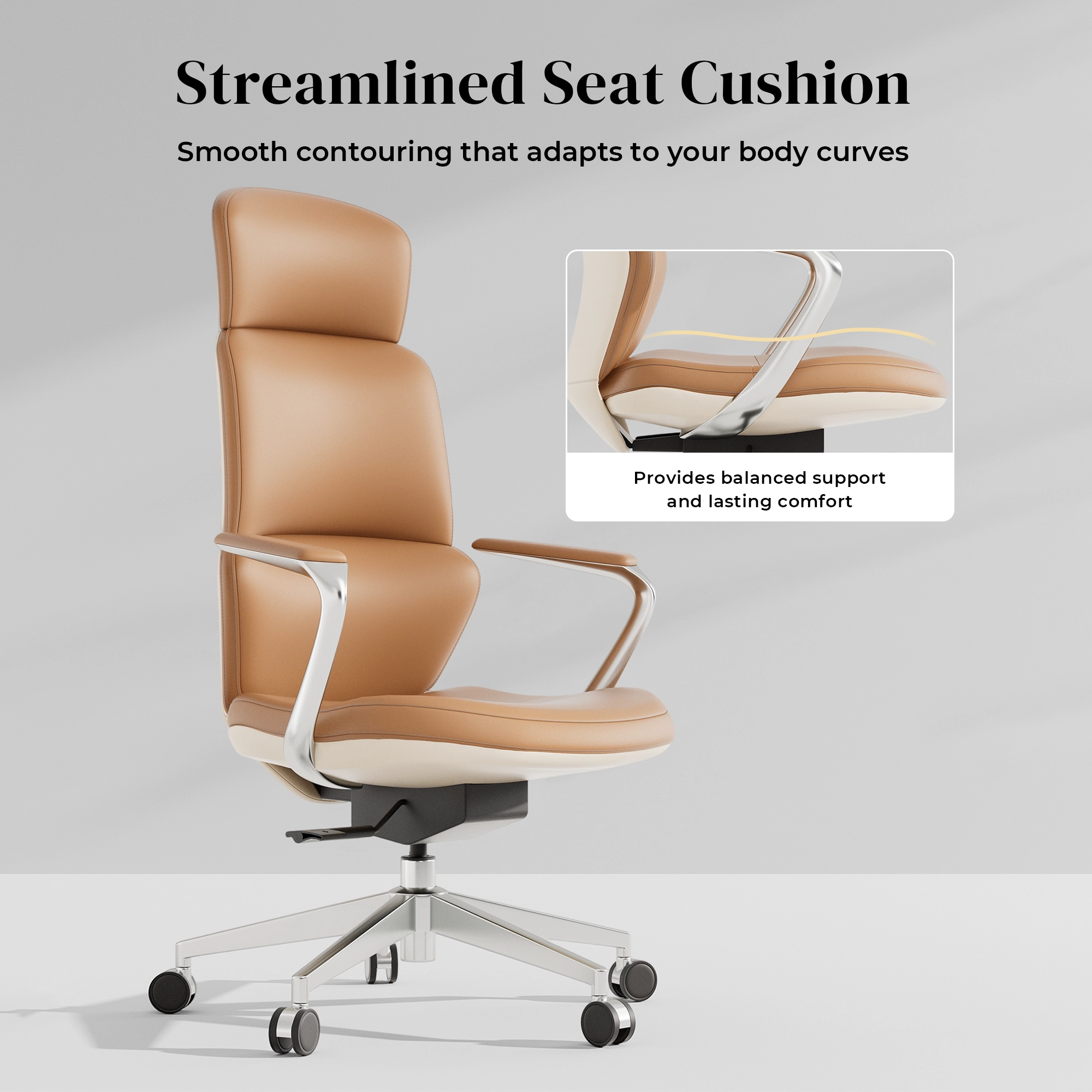Nolan Leather Chair with Classic Design