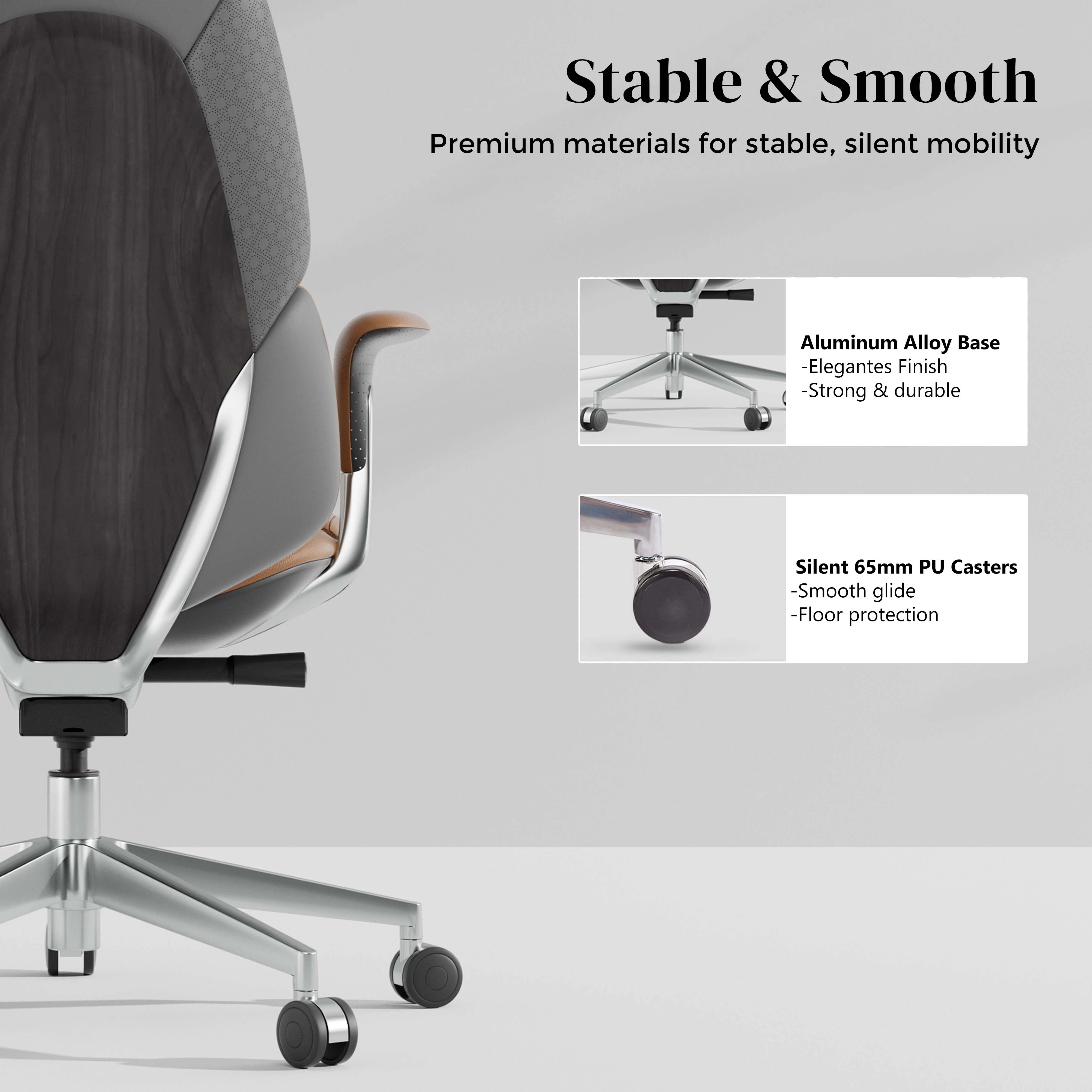 Nyla Leather Chair with Easy Adjustment