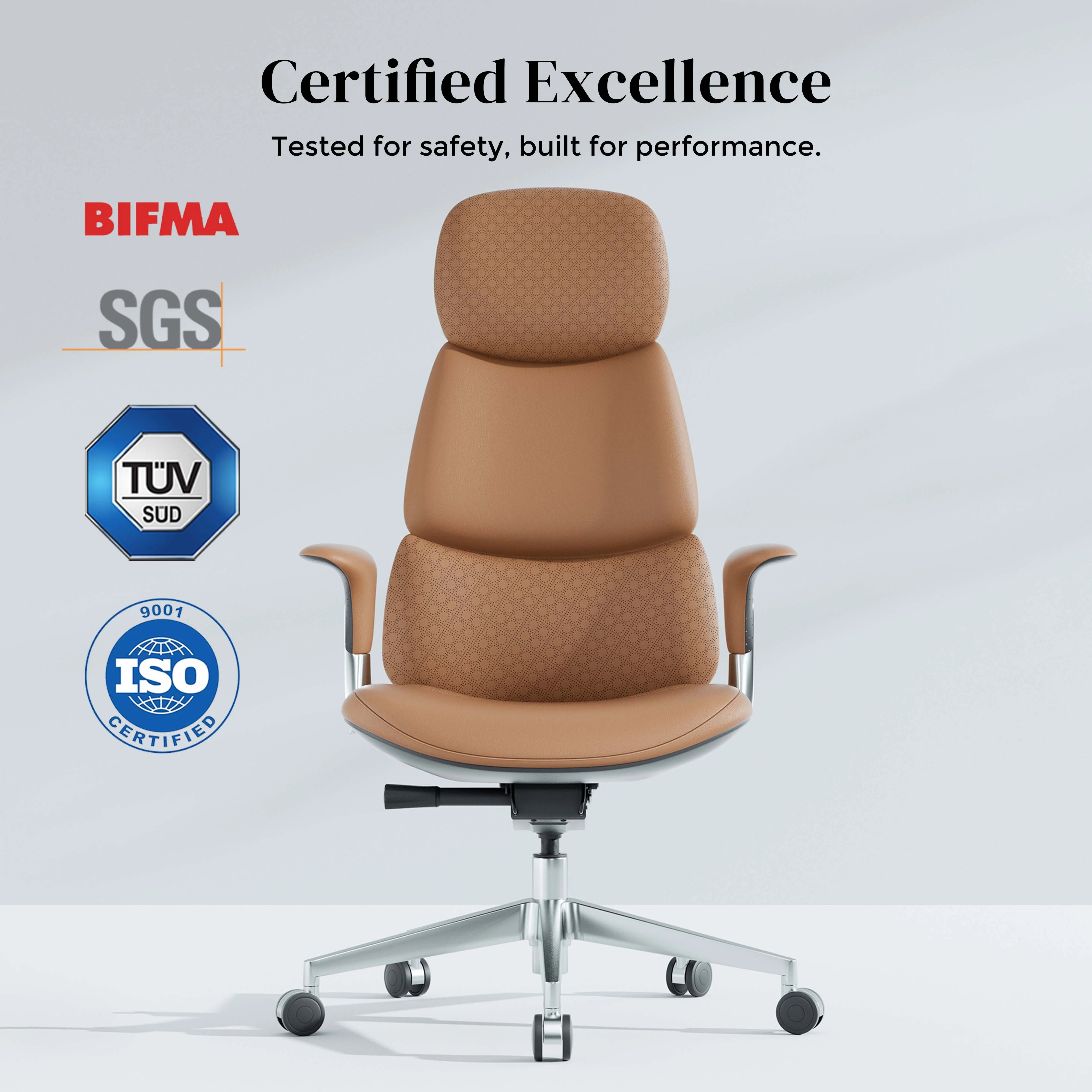 Nyla Leather Chair with Easy Adjustment