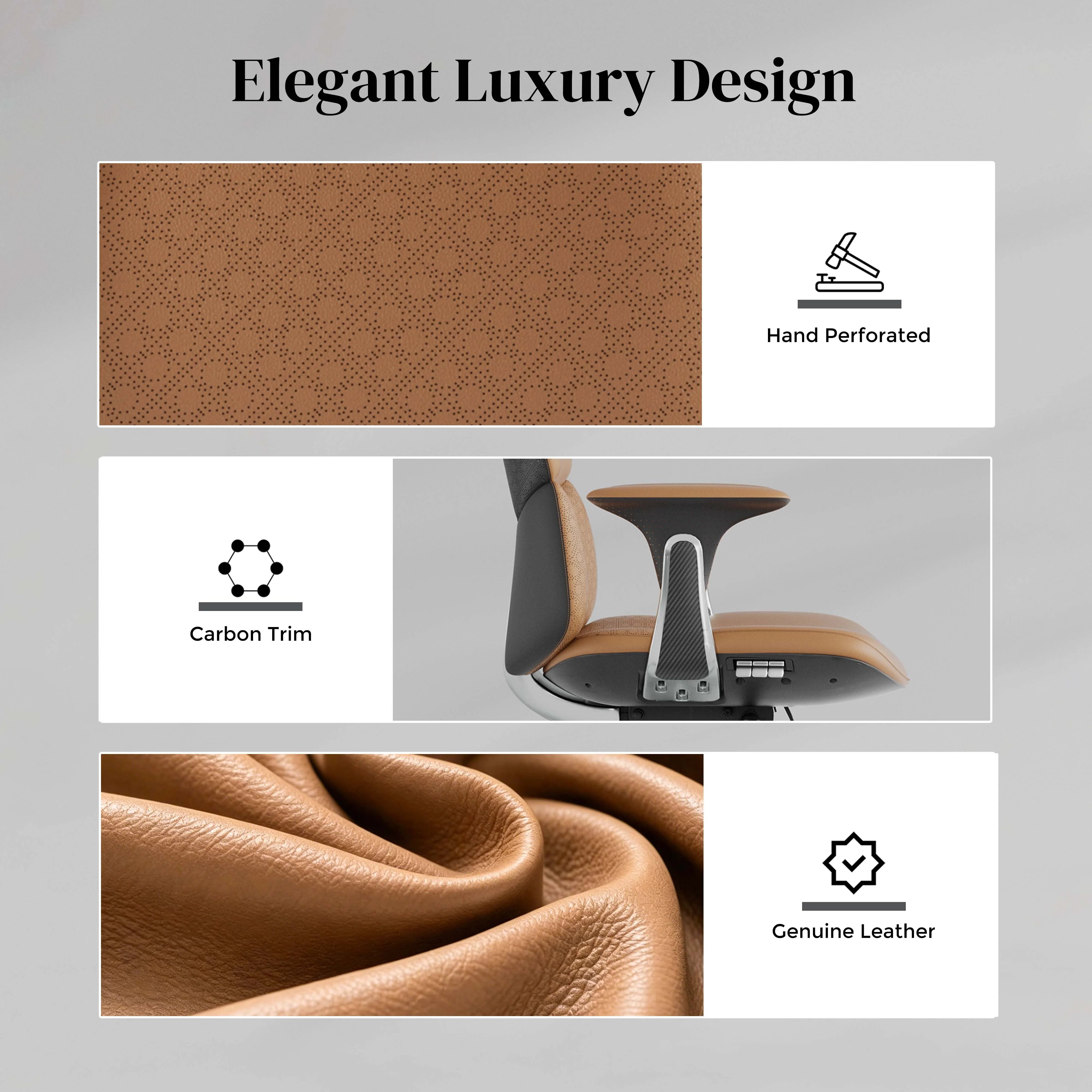 Nyla Leather Chair with Easy Adjustment