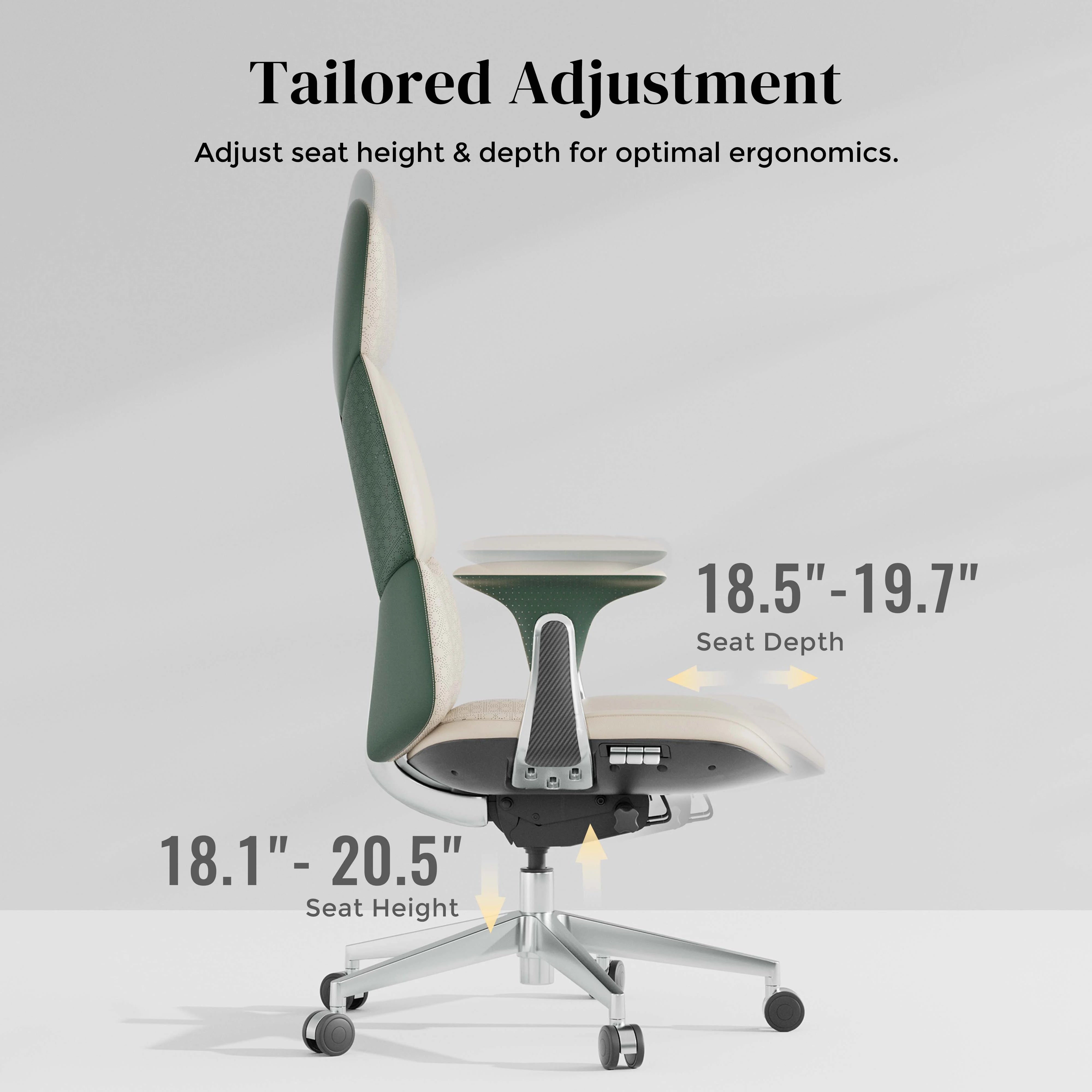 Nyla Leather Chair with Easy Adjustment