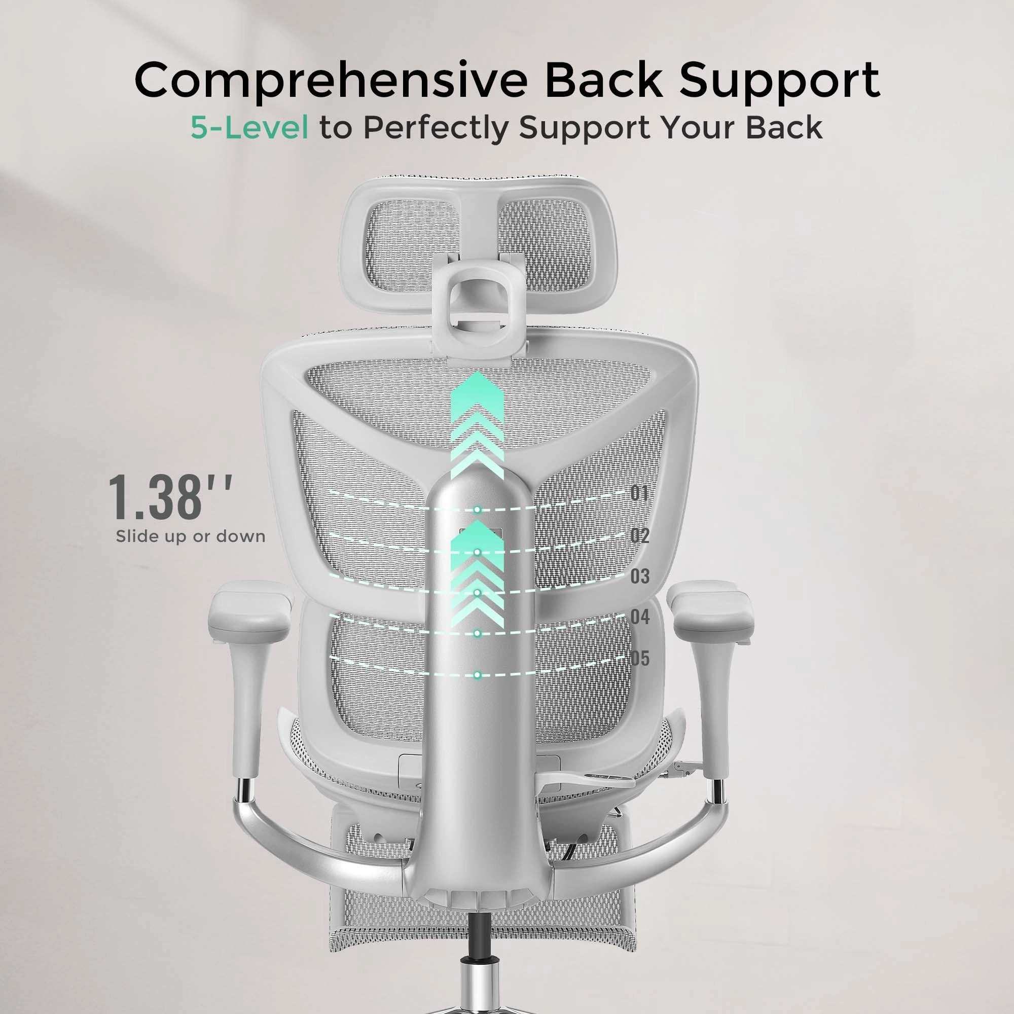 Welax-S9 Pro Ergonomic Office Chair with One-Touch Adjustment