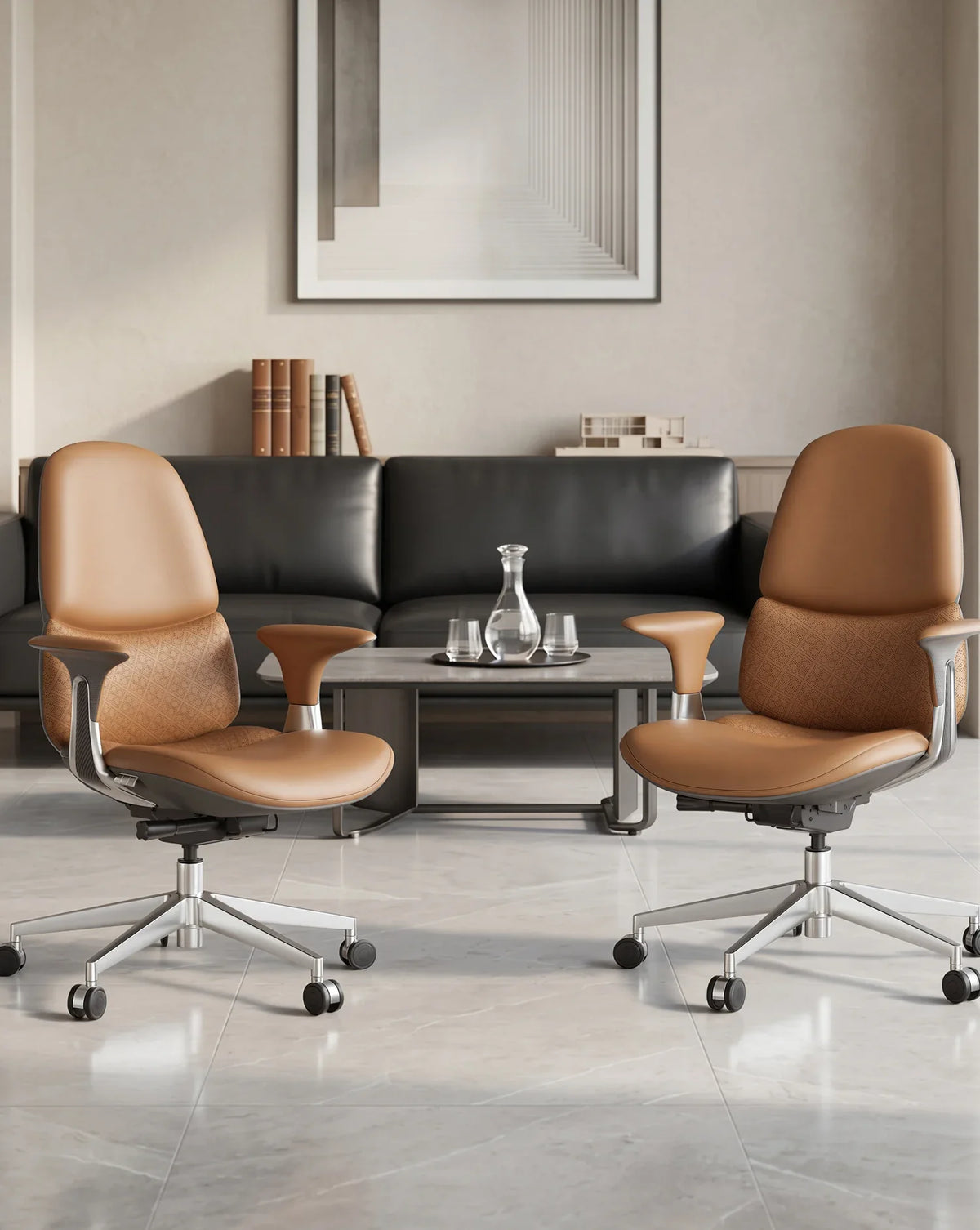 Mid-Back Leather Office Chairs | Ergonomic Seating | Omidi US