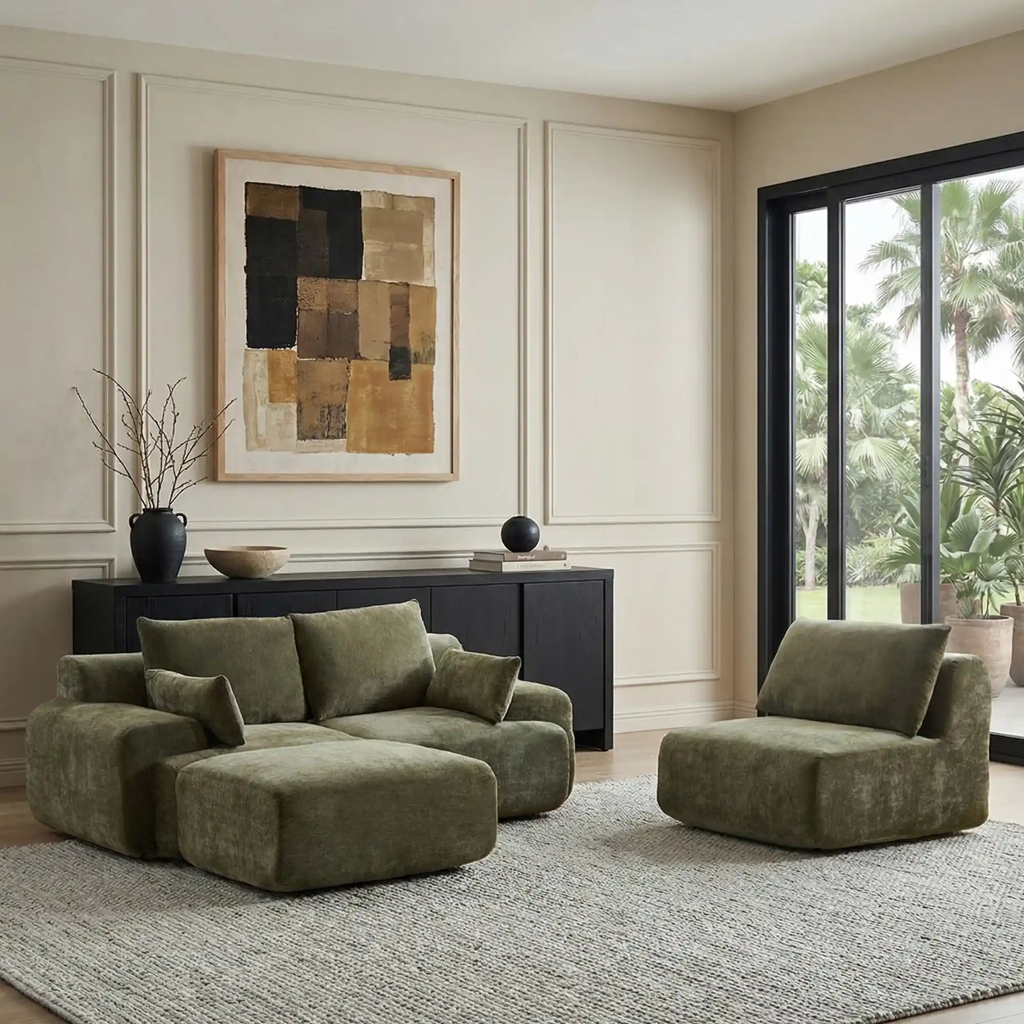 Zeus Modular Sectional Compressed Sofa
