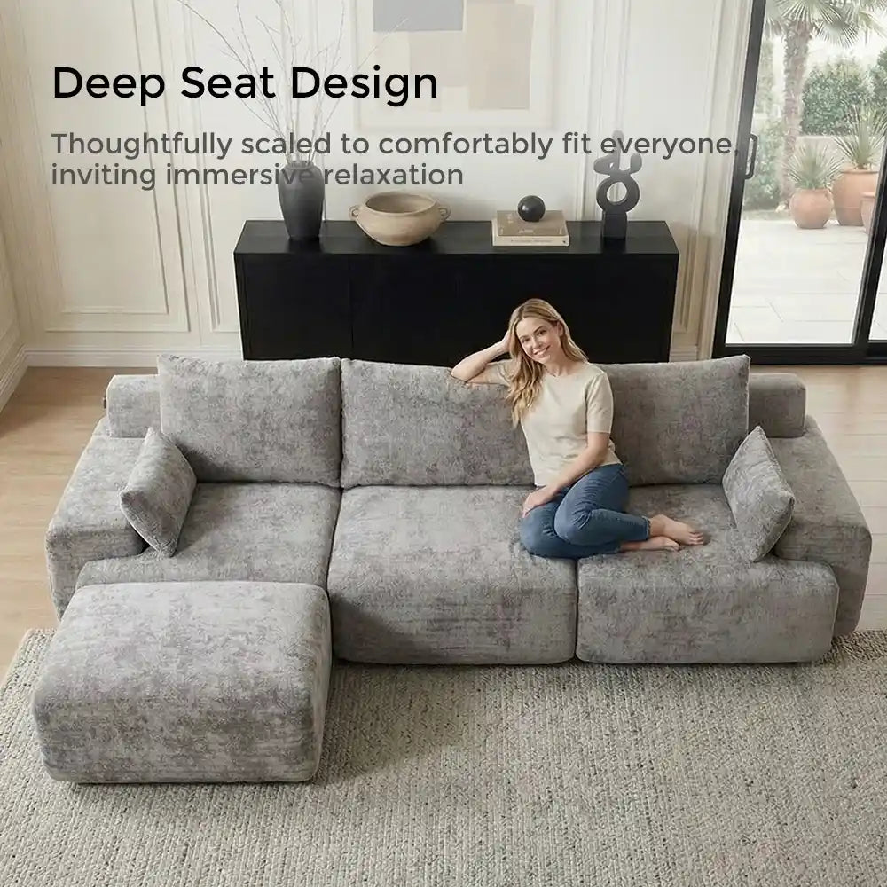 Zeus Modular Sectional Compressed Sofa