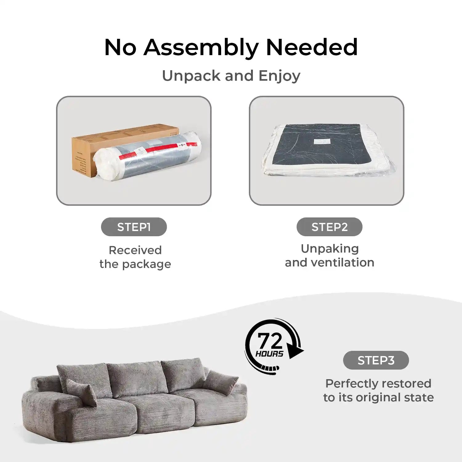 Zeus Modular Sectional Compressed Sofa