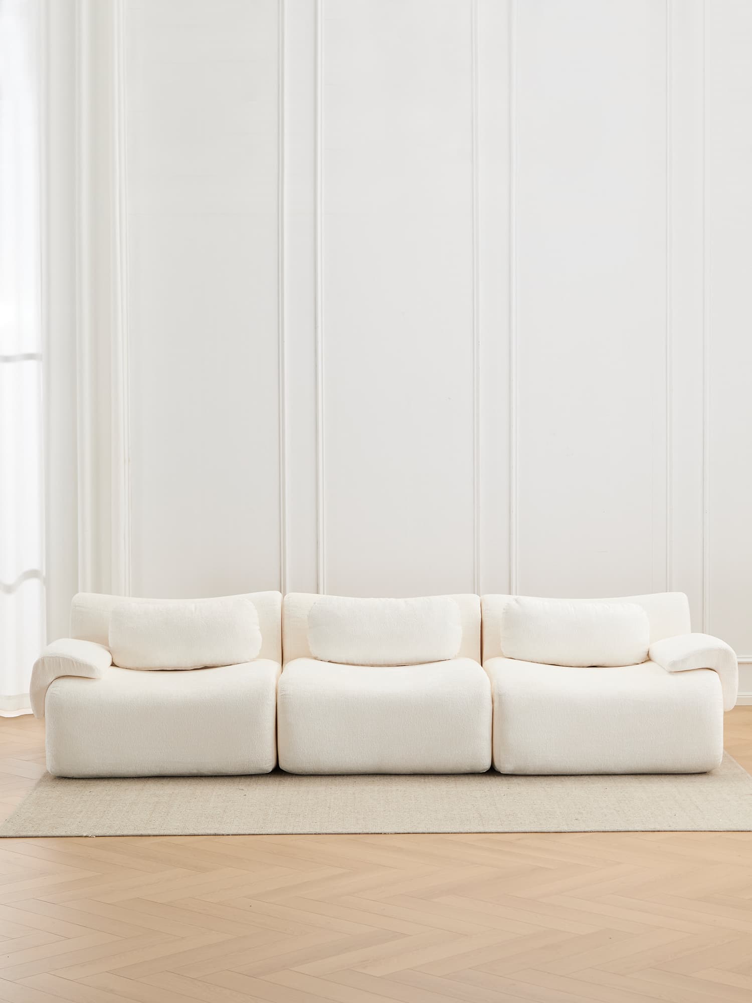 Nephele  Modular Sectional Compressed Sofa 3 Seat