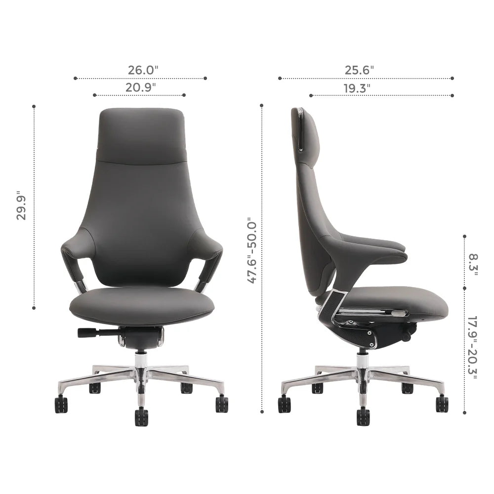 Nigel Premium Leather Chair with Soft Seating Feel