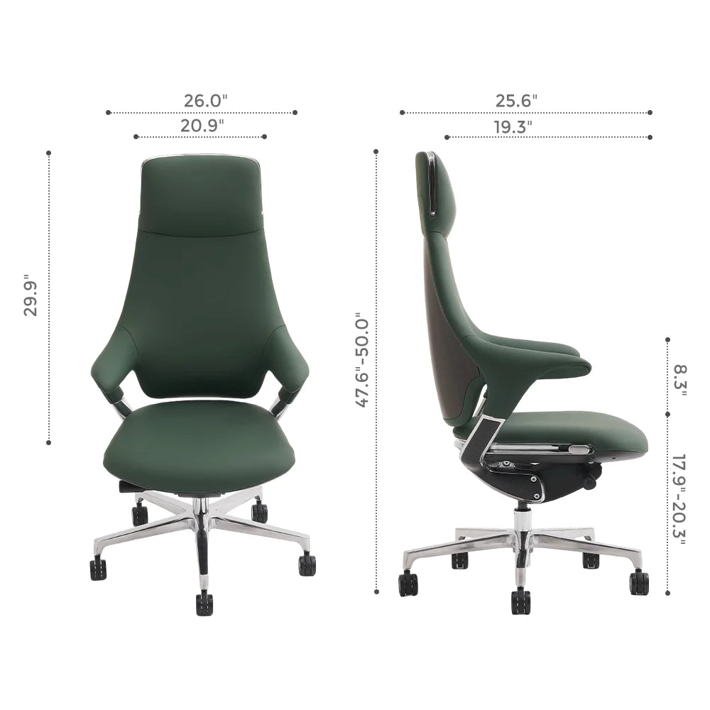 Nigel Premium Leather Chair with Soft Seating Feel
