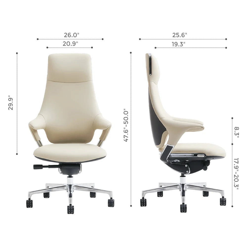 Nigel Premium Leather Chair with Soft Seating Feel