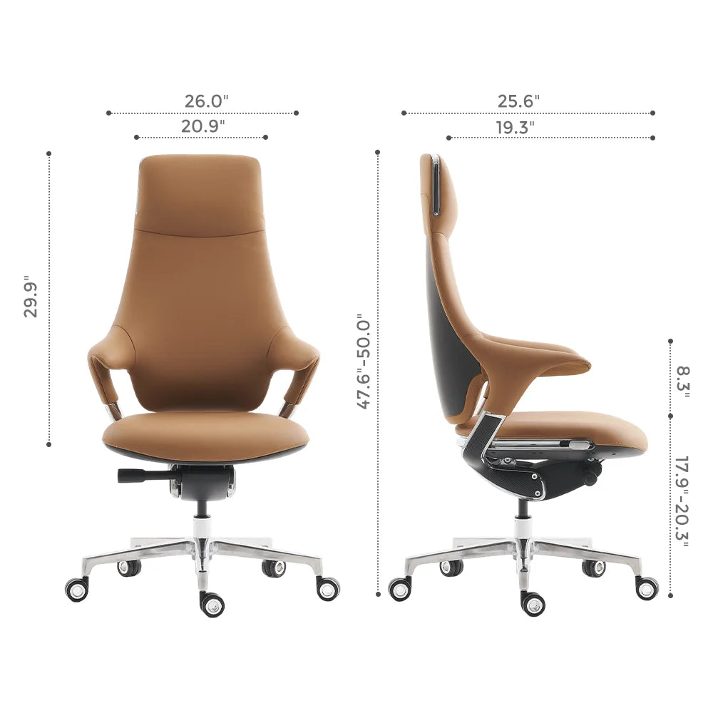 Nigel Premium Leather Chair with Soft Seating Feel
