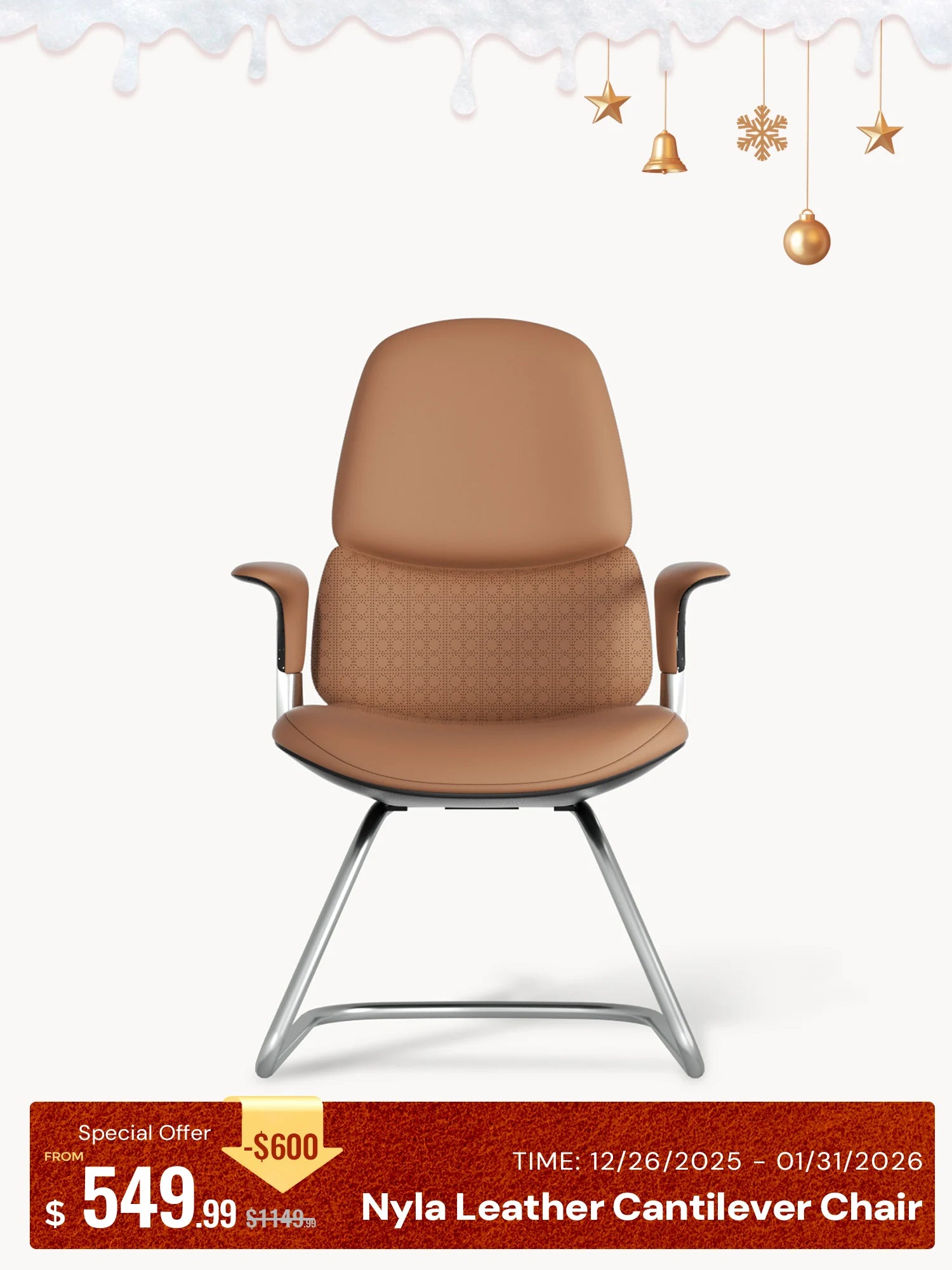 Nyla Leather Office Cantilever Chair