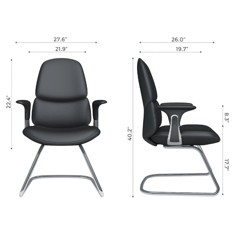 Neris Mid-Back Leather Office Chair with Best Value