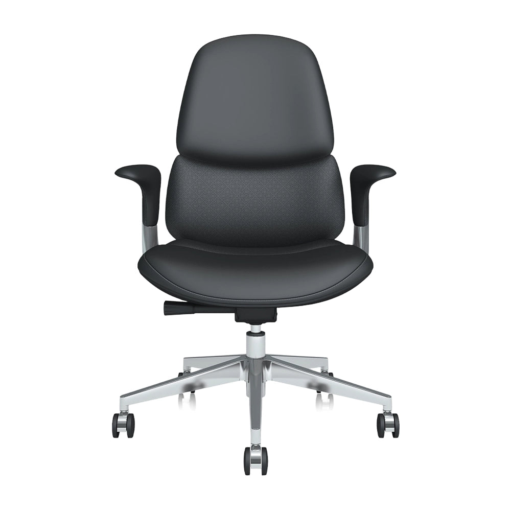 Neris Mid-Back Leather Office Chair with Best Value