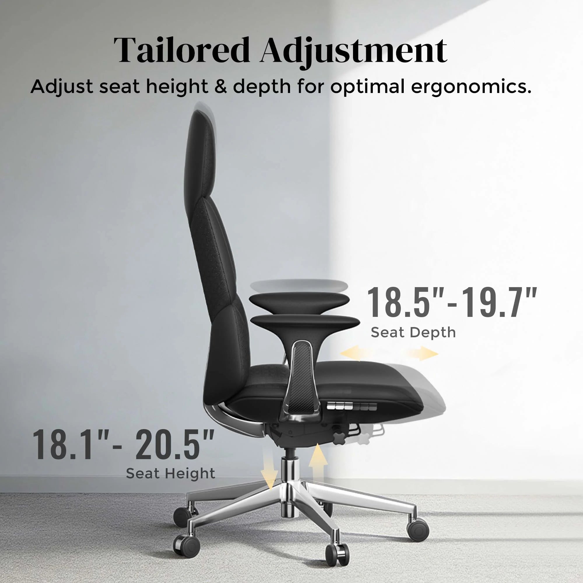 Nyla Leather Chair with Easy Adjustment