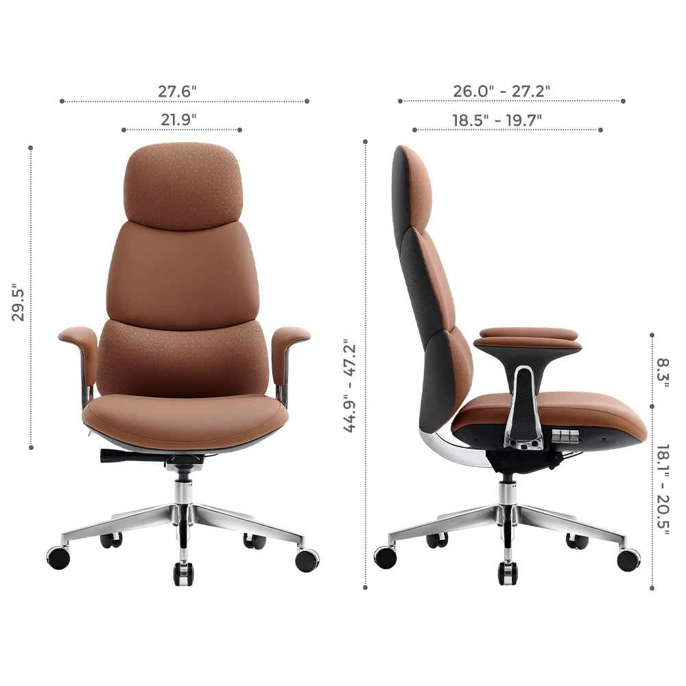 Nyla Leather Chair with Easy Adjustment