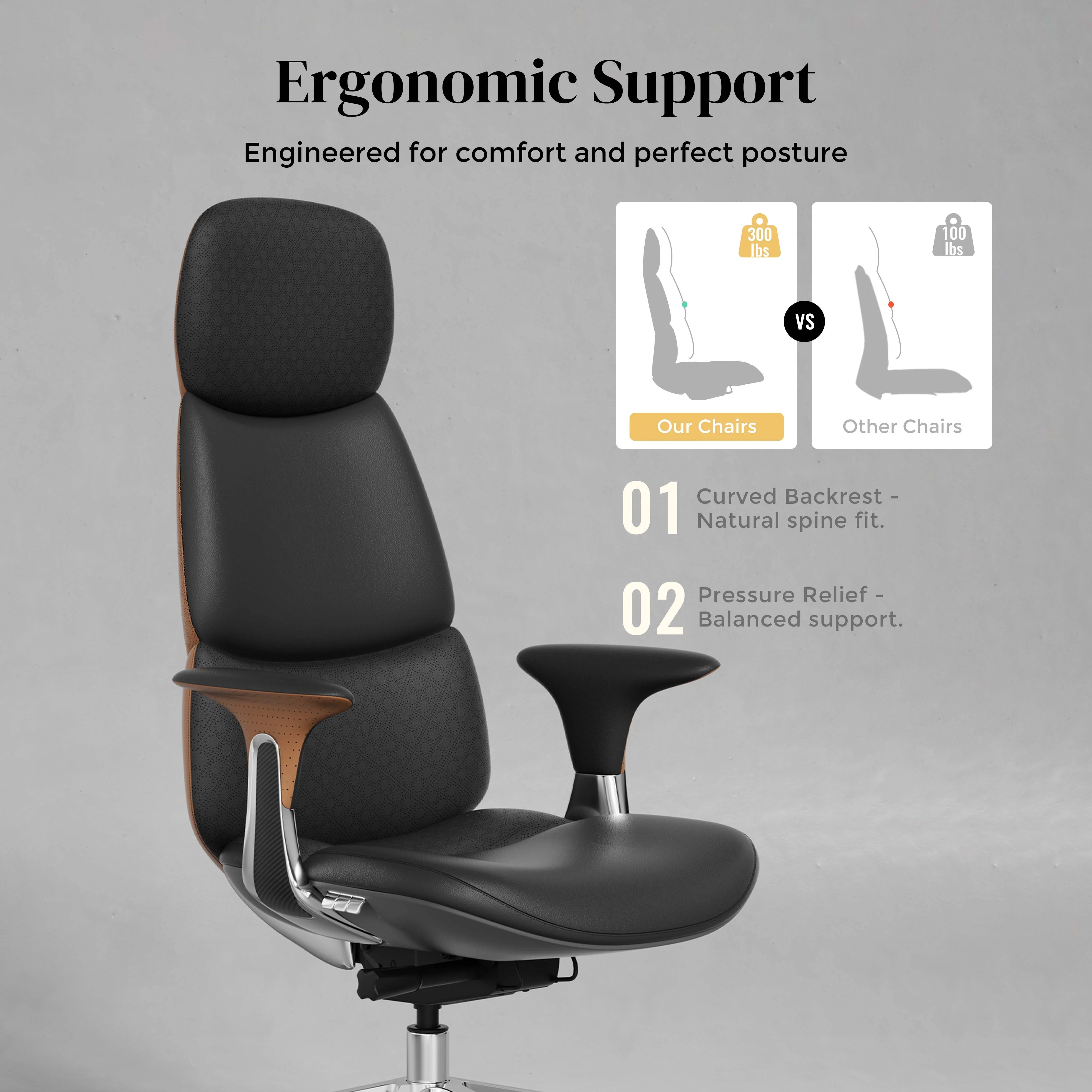 Nolan Leather Chair with Classic Design