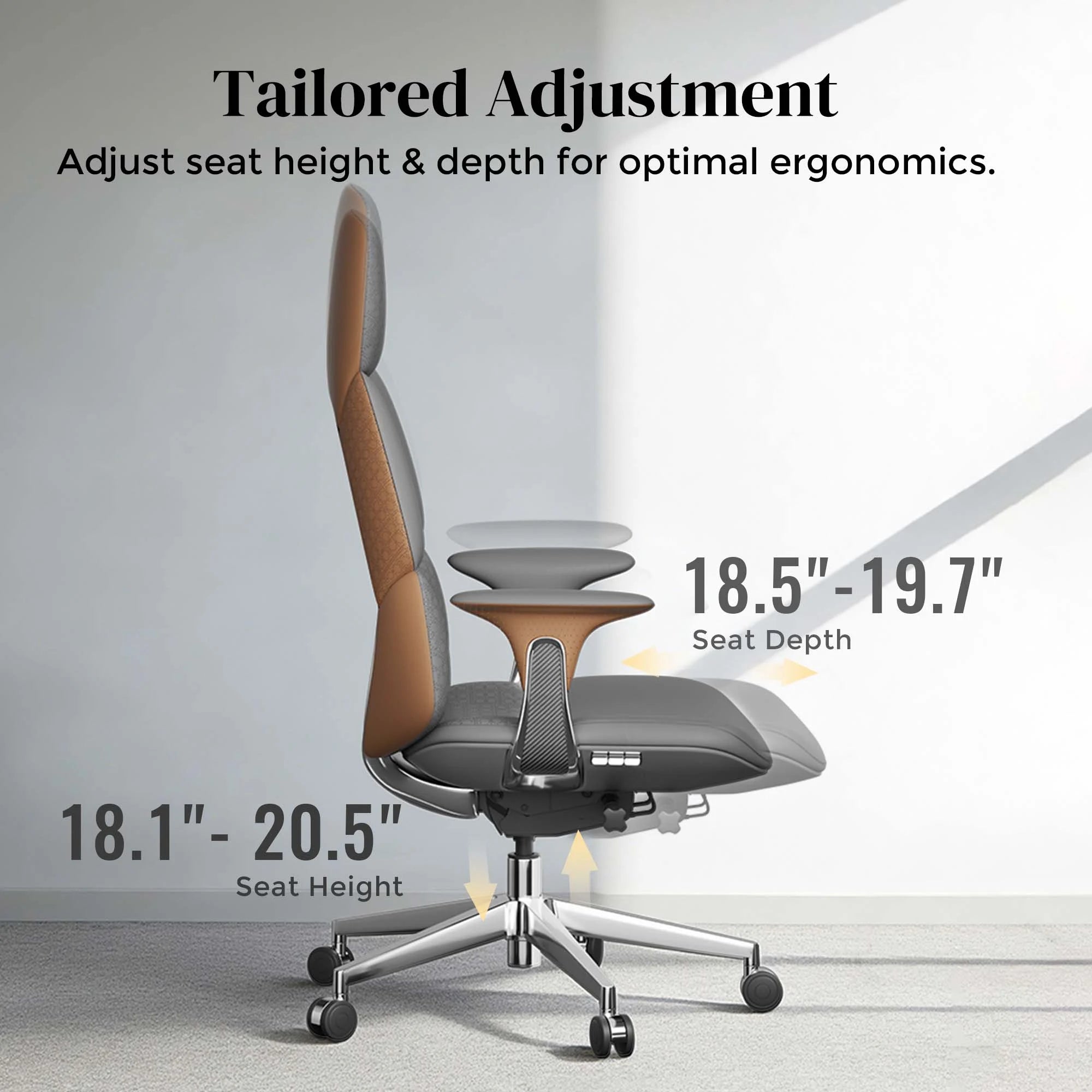 Nyla Leather Chair with Easy Adjustment