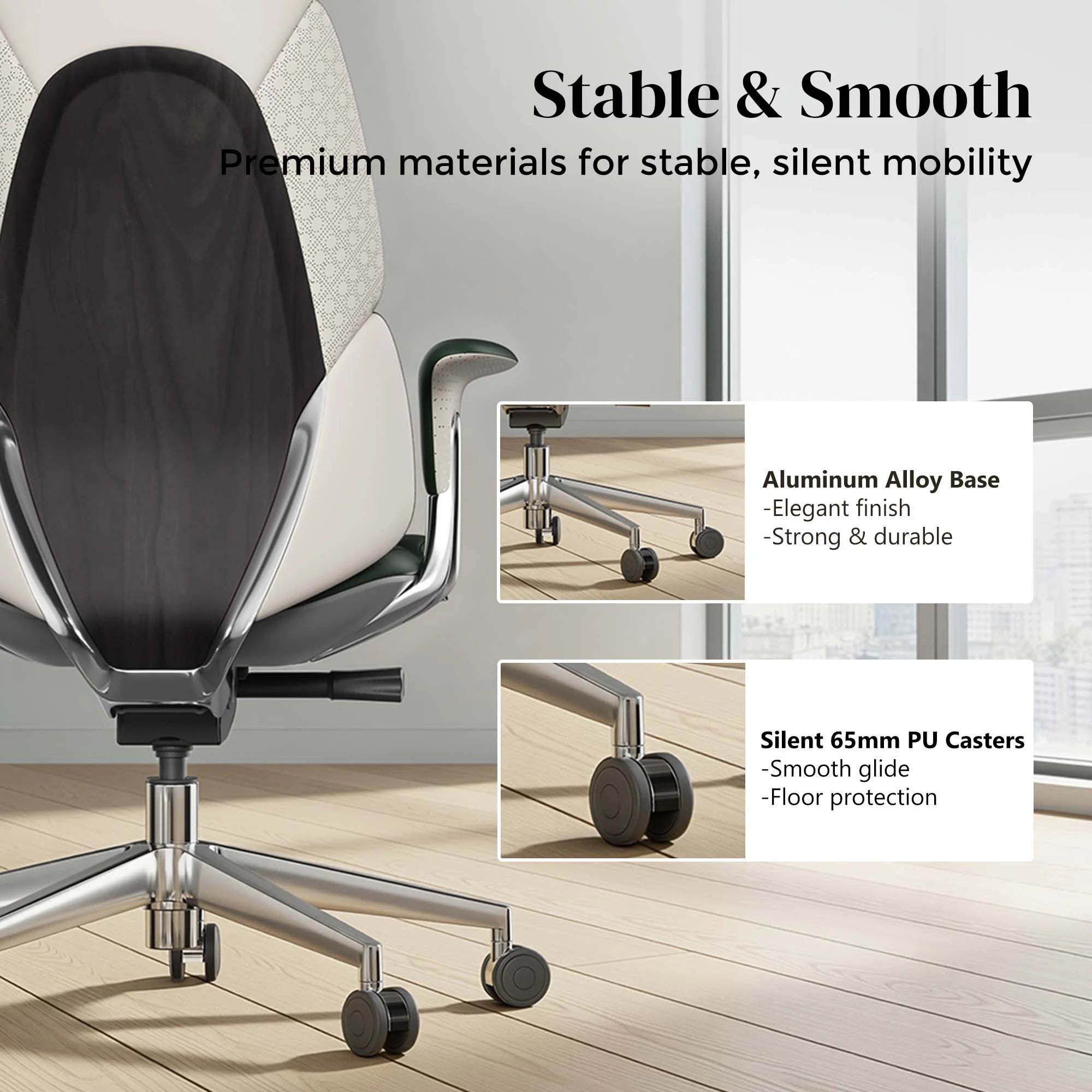 Nyla Leather Chair with Easy Adjustment