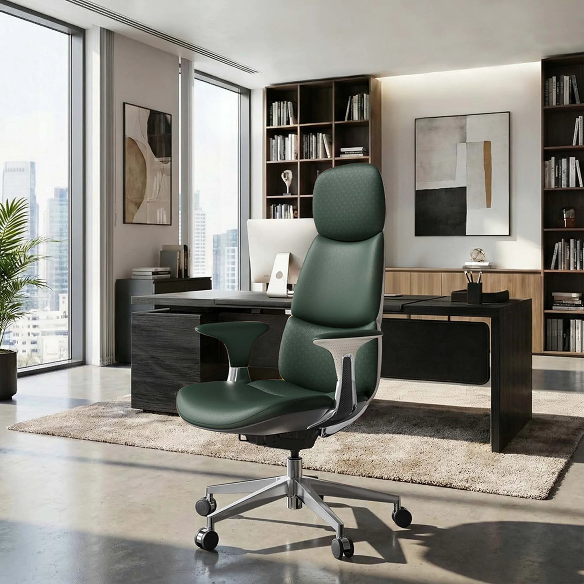 Nyla Leather Chair with Easy Adjustment