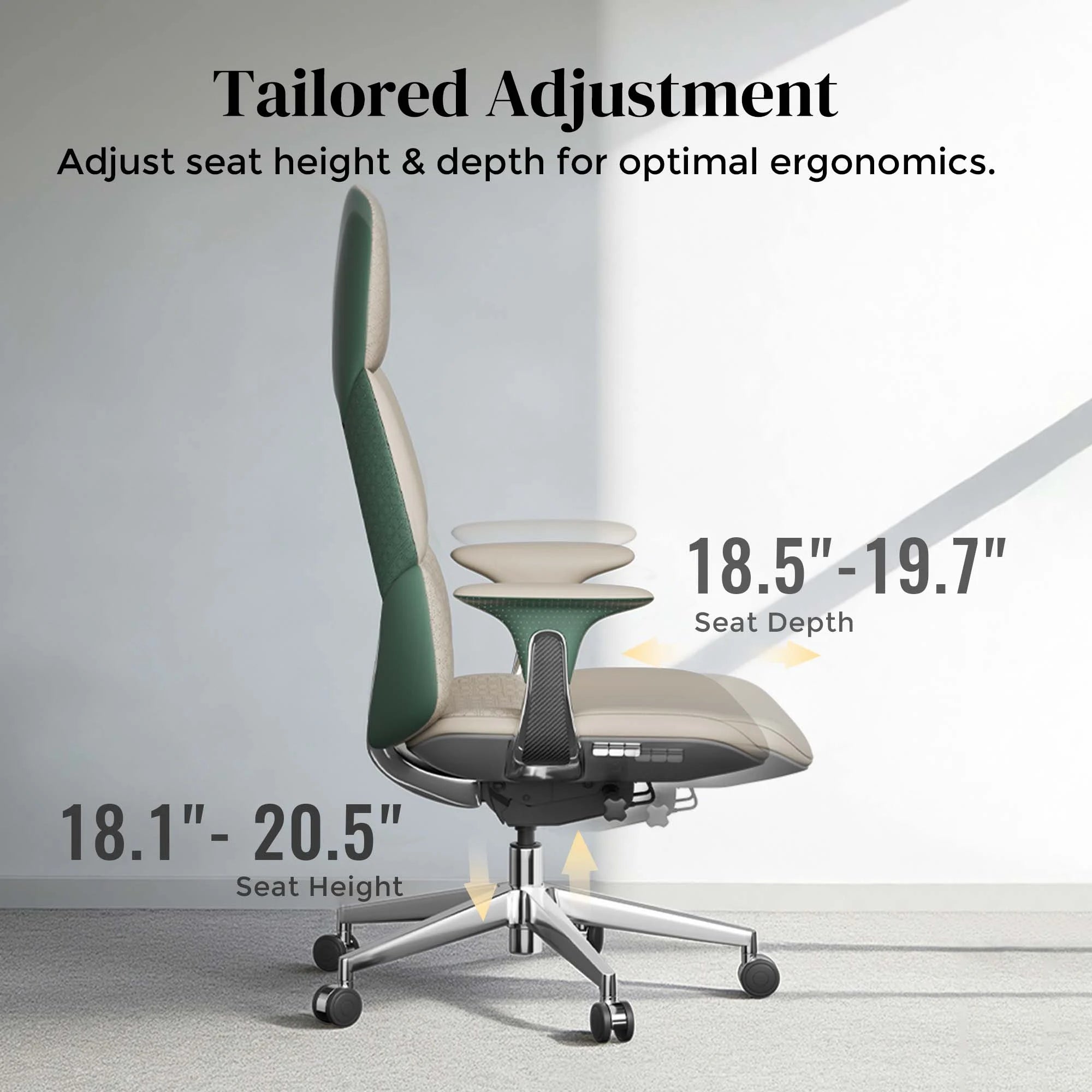Nyla Leather Chair with Easy Adjustment