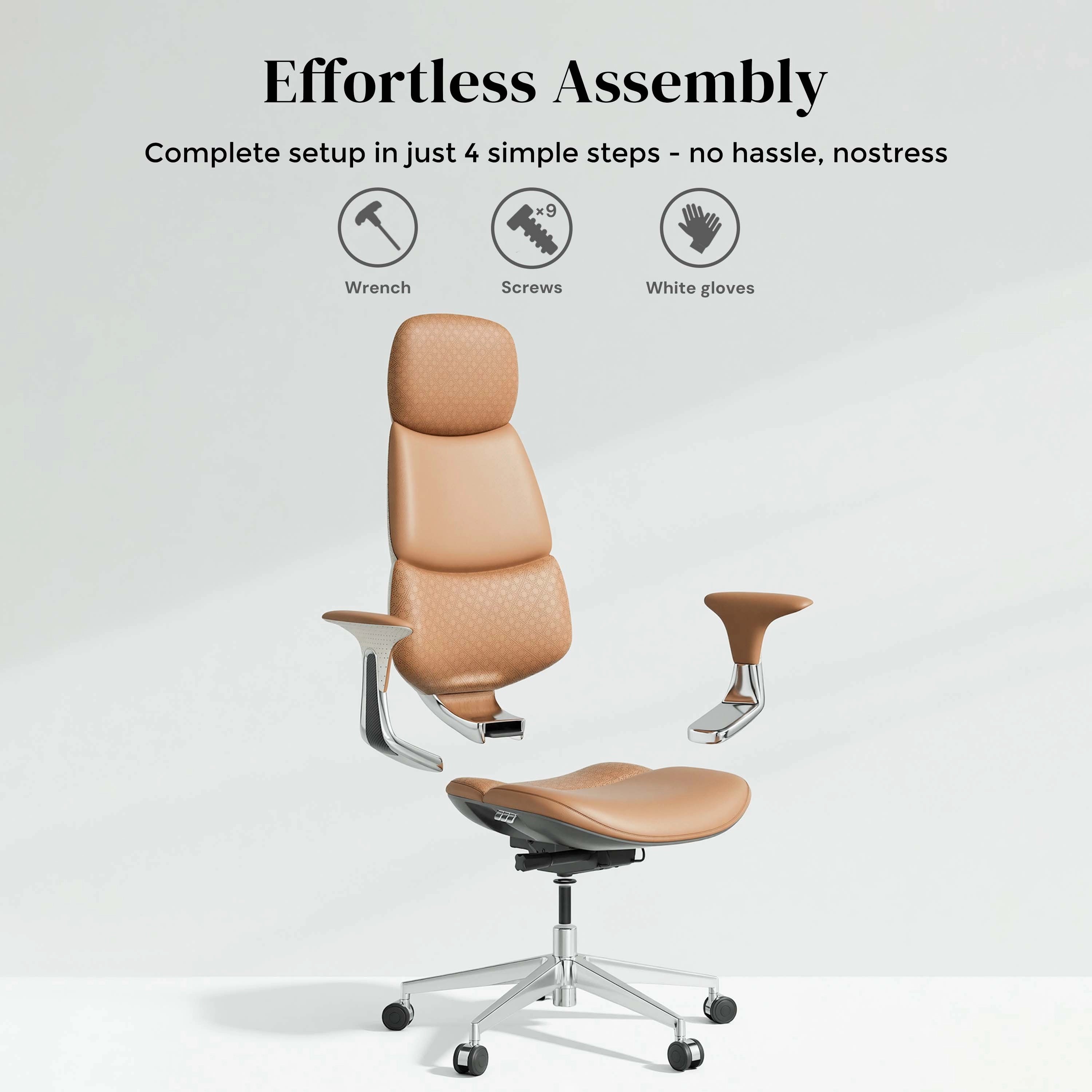 Nolan Leather Chair with Classic Design