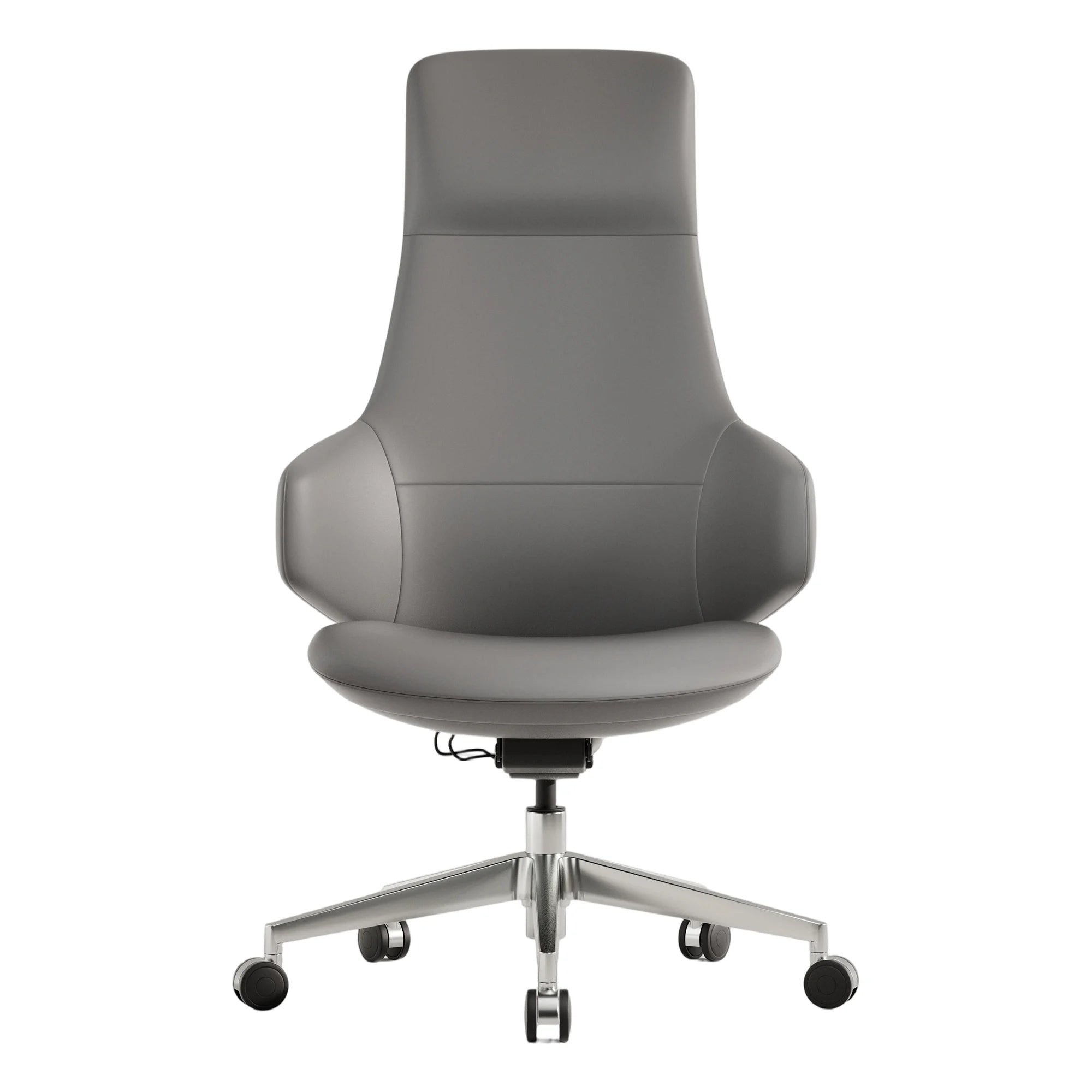 Natia Leather Office Chair with Wraparound Lumbar